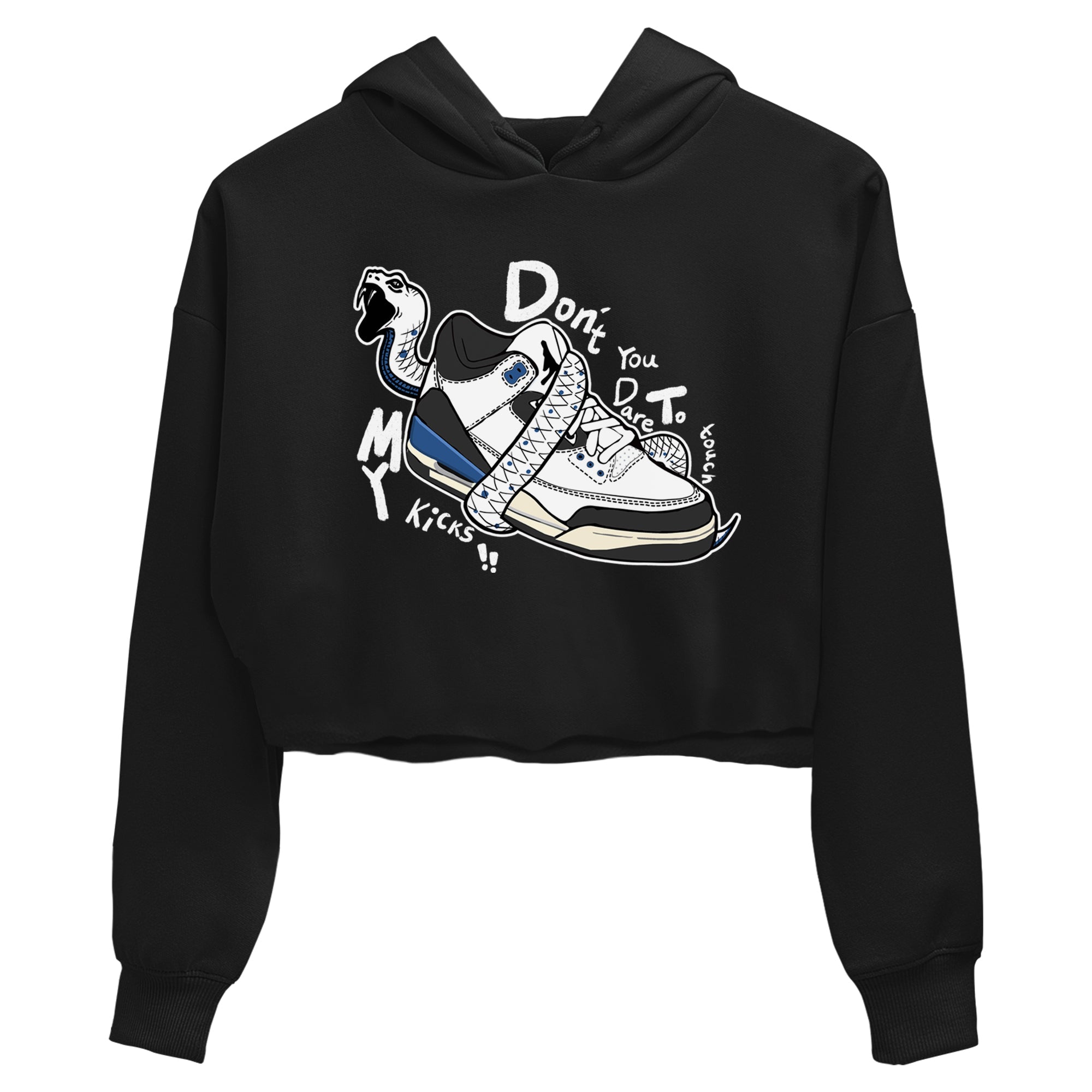 Don't Touch My Kicks snkmatch Women's Top - Air Jordan 3 A Ma Maniere x Diffused Blue