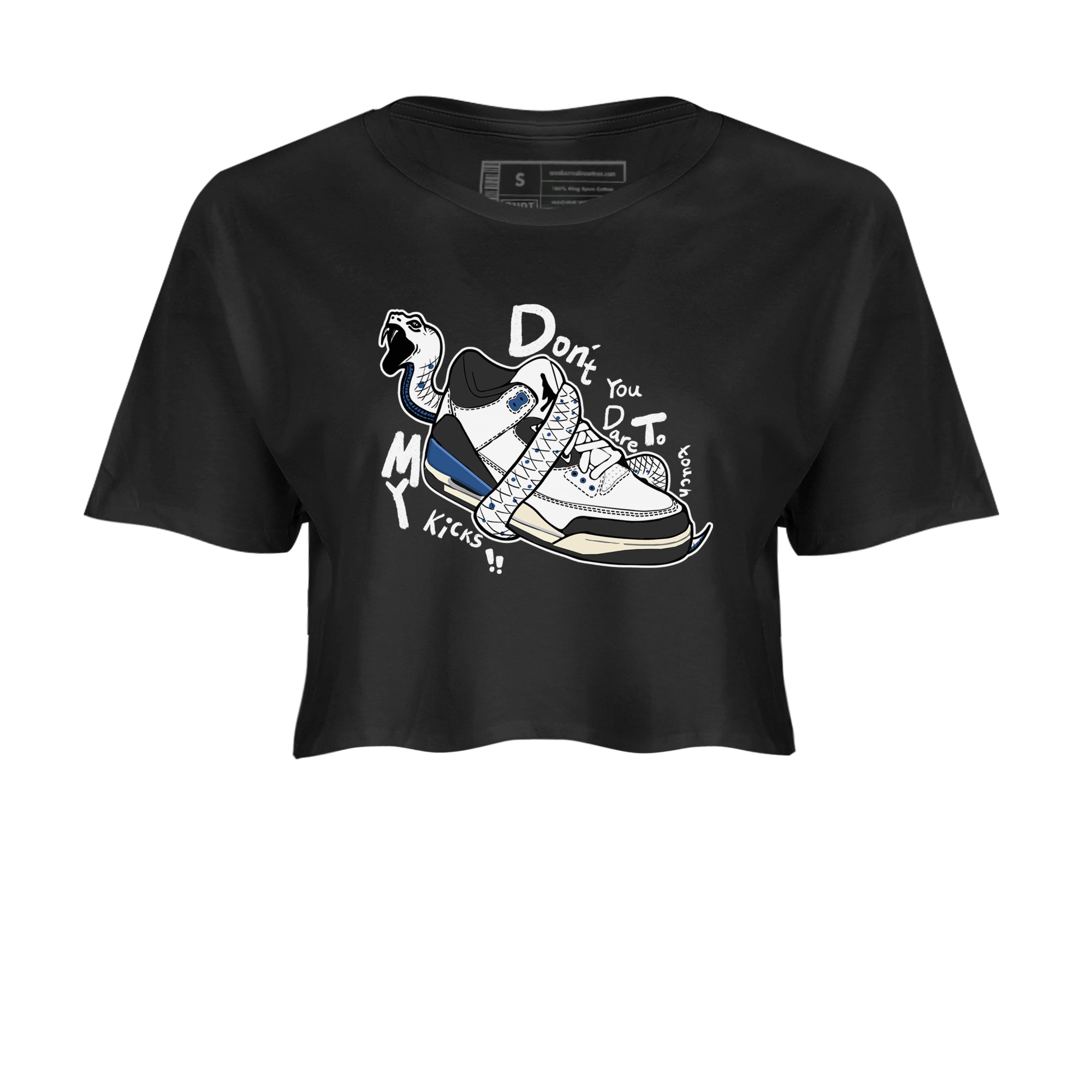 Don't Touch My Kicks snkmatch Women's Top - Air Jordan 3 A Ma Maniere x Diffused Blue