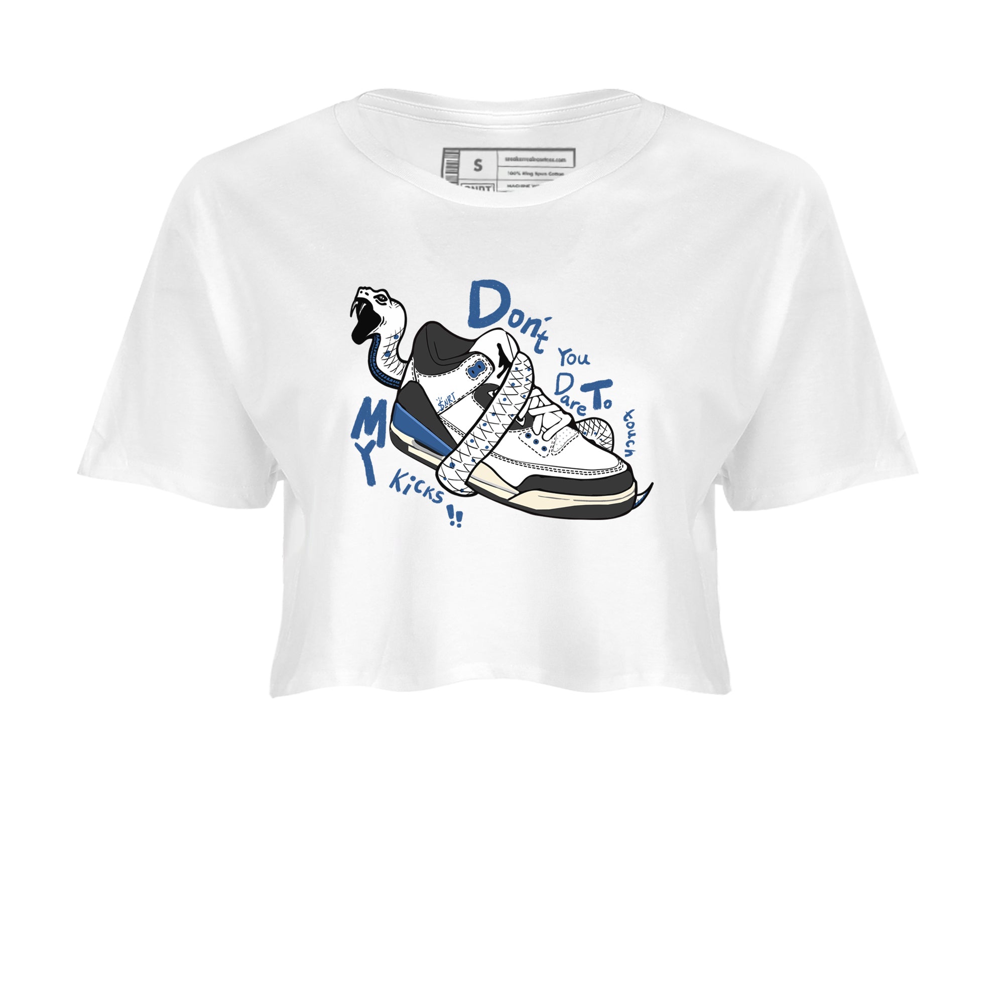 Don't Touch My Kicks snkmatch Women's Top - Air Jordan 3 A Ma Maniere x Diffused Blue