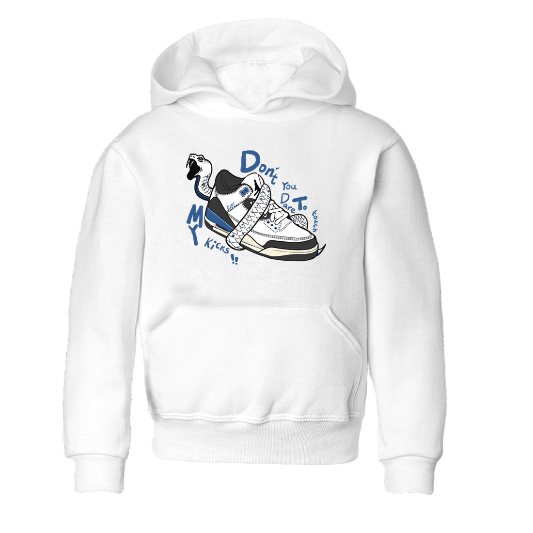 Don't Touch My Kicks snkmatch Tees Kids - Air Jordan 3 A Ma Maniere x Diffused Blue