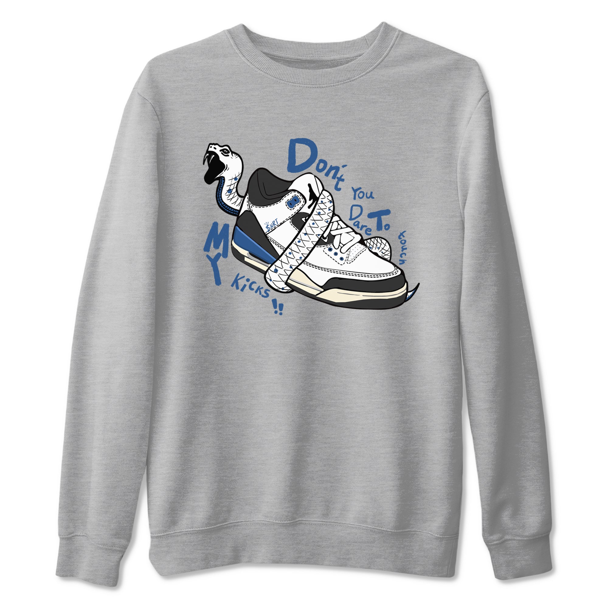 Don't Touch My Kicks snkmatch Tees - Air Jordan 3 A Ma Maniere x Diffused Blue