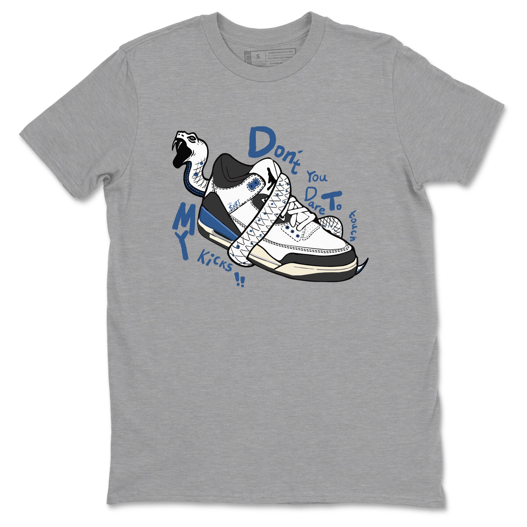 Don't Touch My Kicks snkmatch Tees - Air Jordan 3 A Ma Maniere x Diffused Blue