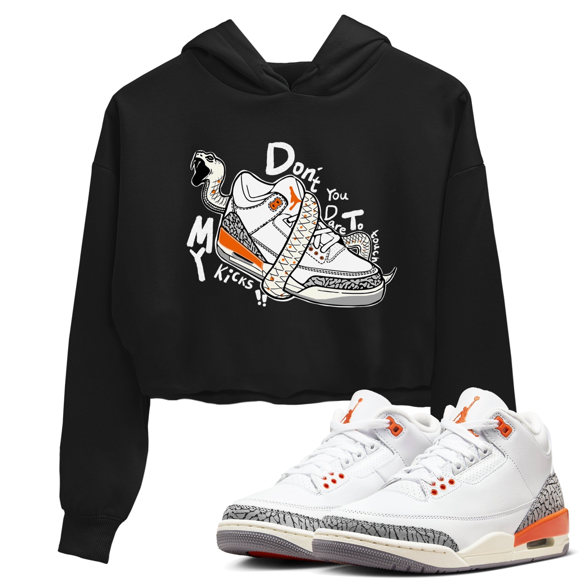 Don't Touch My Kicks snkmatch Women's Top - Air Jordan 3 Georgia Peach