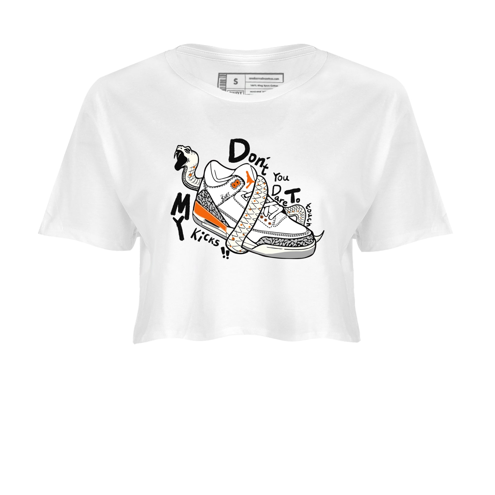 Don't Touch My Kicks snkmatch Women's Top - Air Jordan 3 Georgia Peach