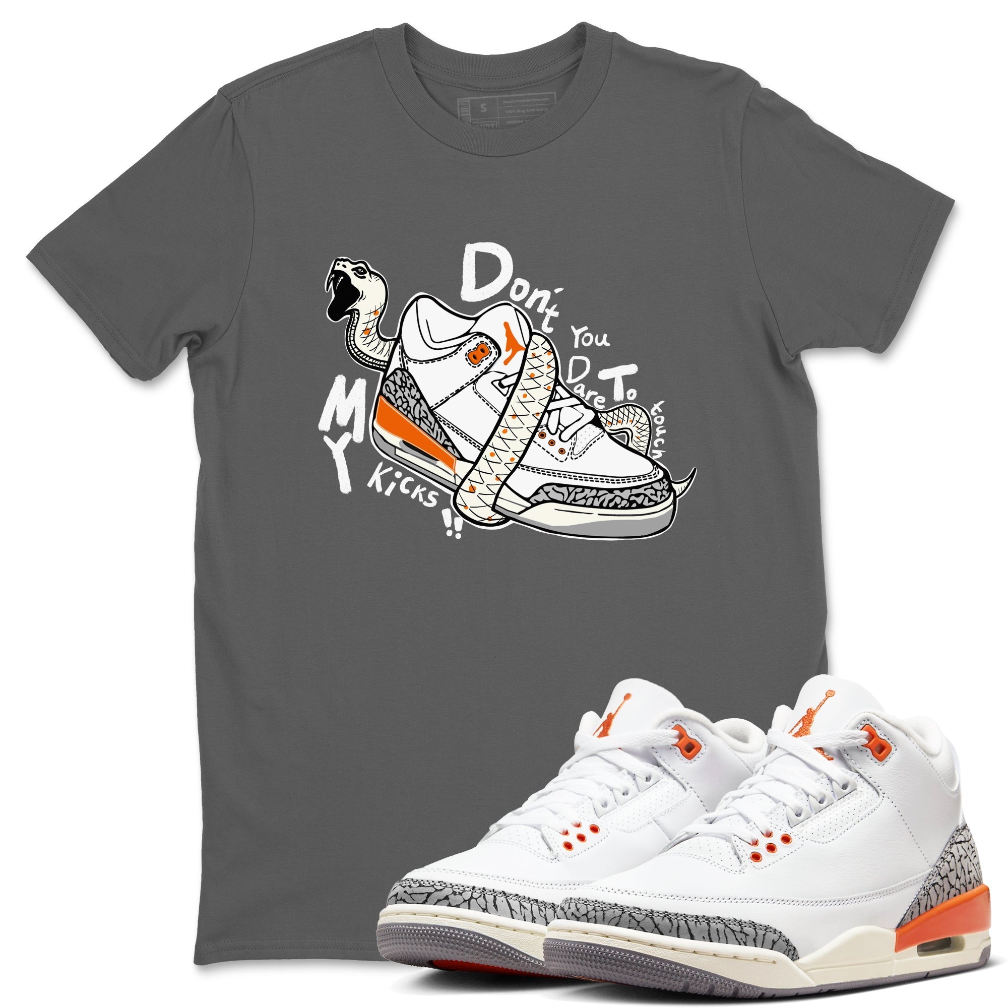 Don't Touch My Kicks snkmatch Tees - Air Jordan 3 Georgia Peach