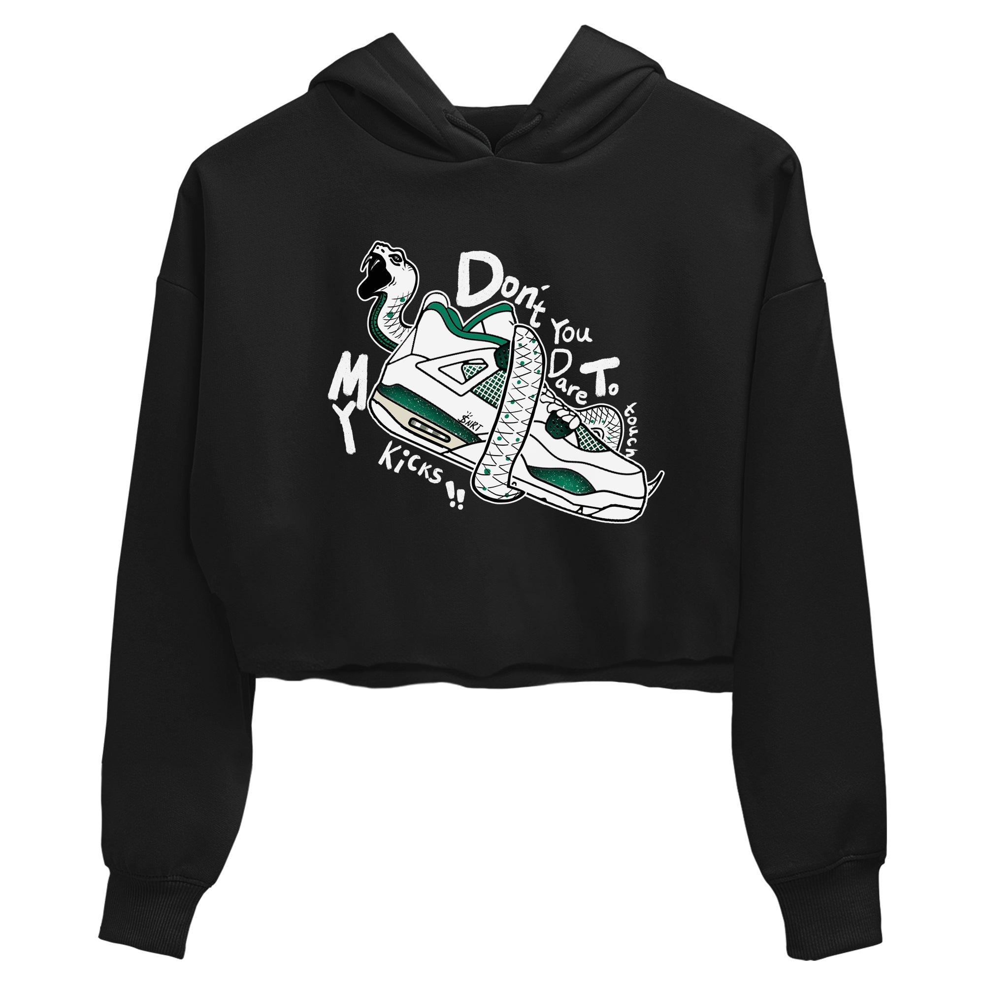 Don't Touch My Kicks snkmatch Women's Top - Air Jordan 4 Oxidized Green