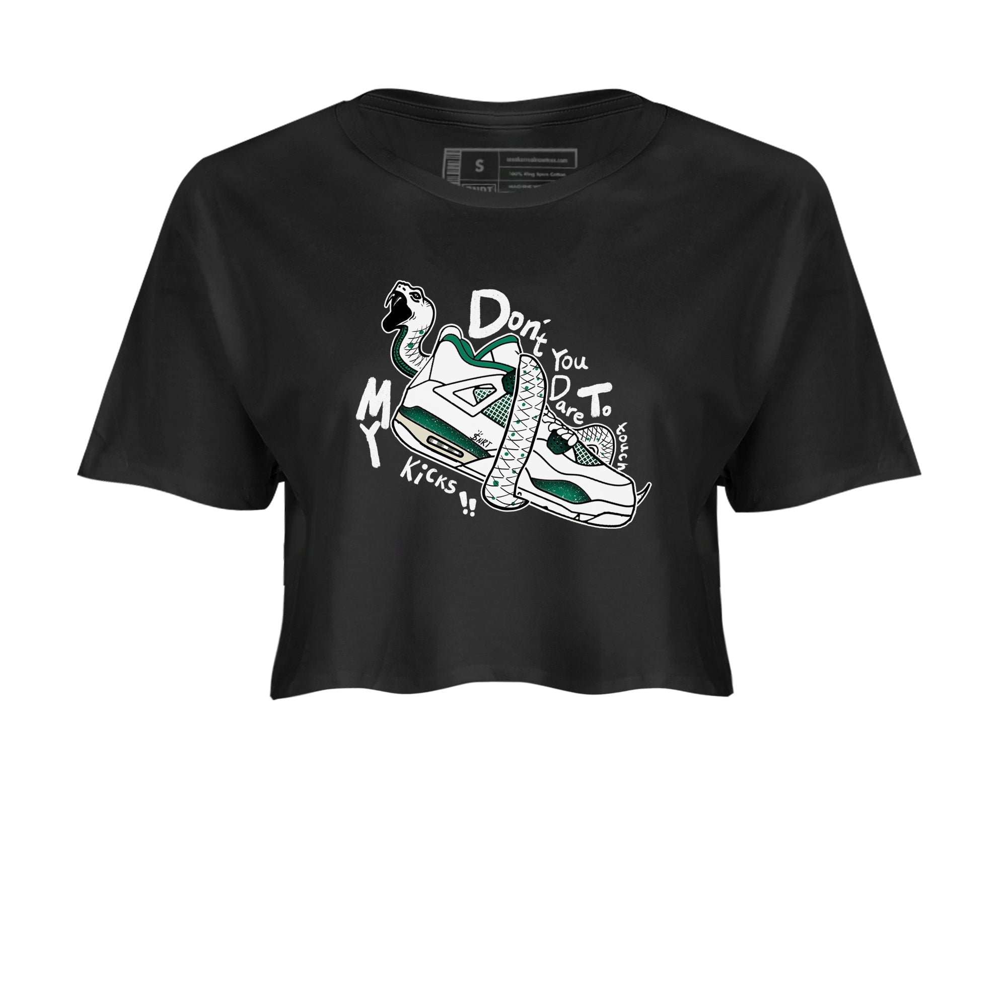 Don't Touch My Kicks snkmatch Women's Top - Air Jordan 4 Oxidized Green