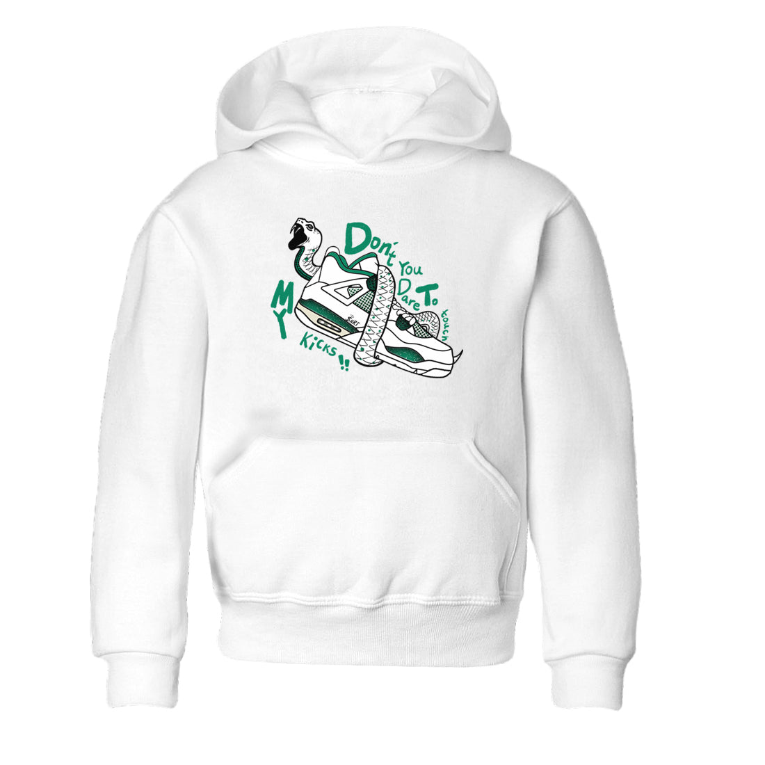 Don't Touch My Kicks snkmatch Tees Kids - Air Jordan 4 Oxidized Green