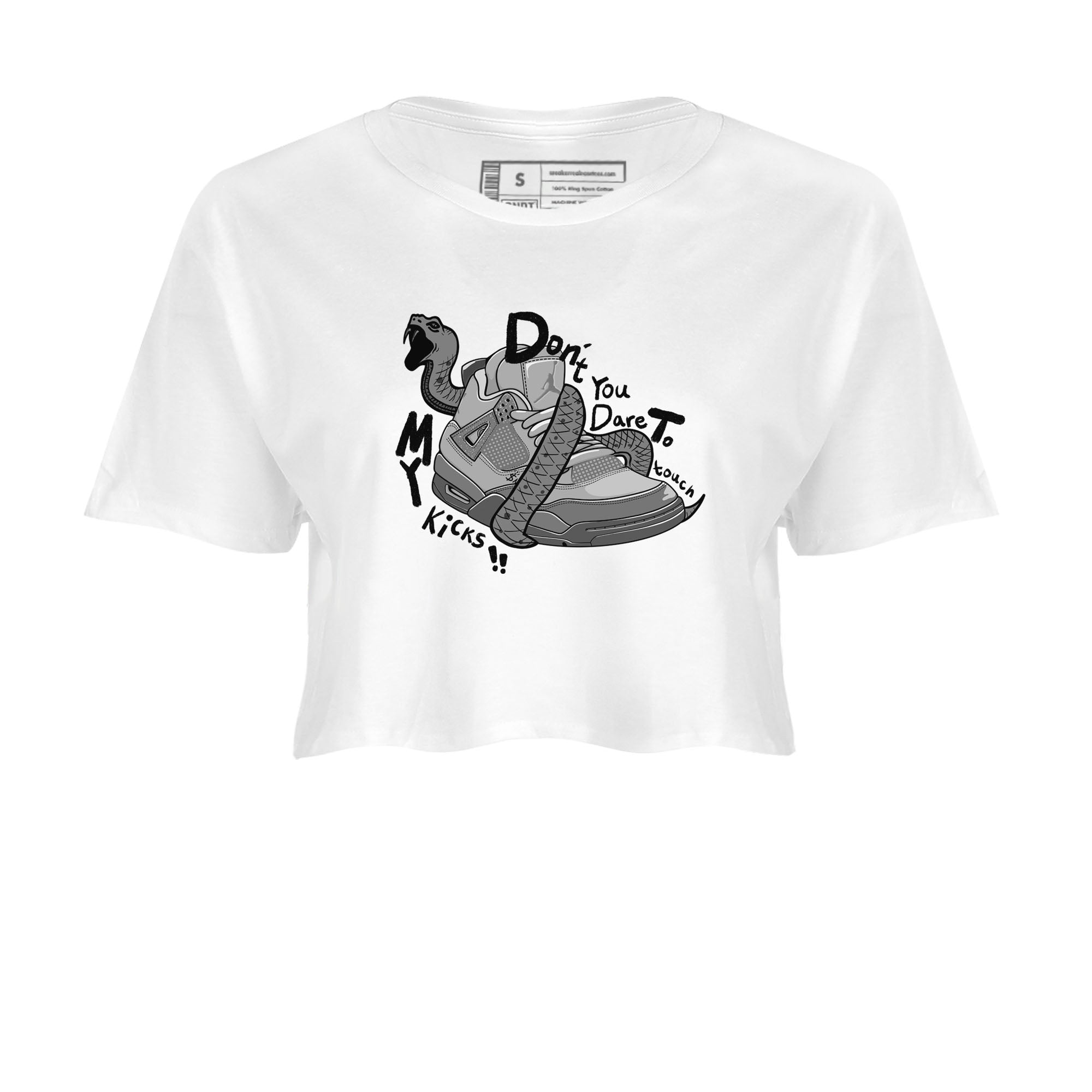 Don't Touch My Kicks snkmatch Women's Top - Air Jordan 4 Wet Cement