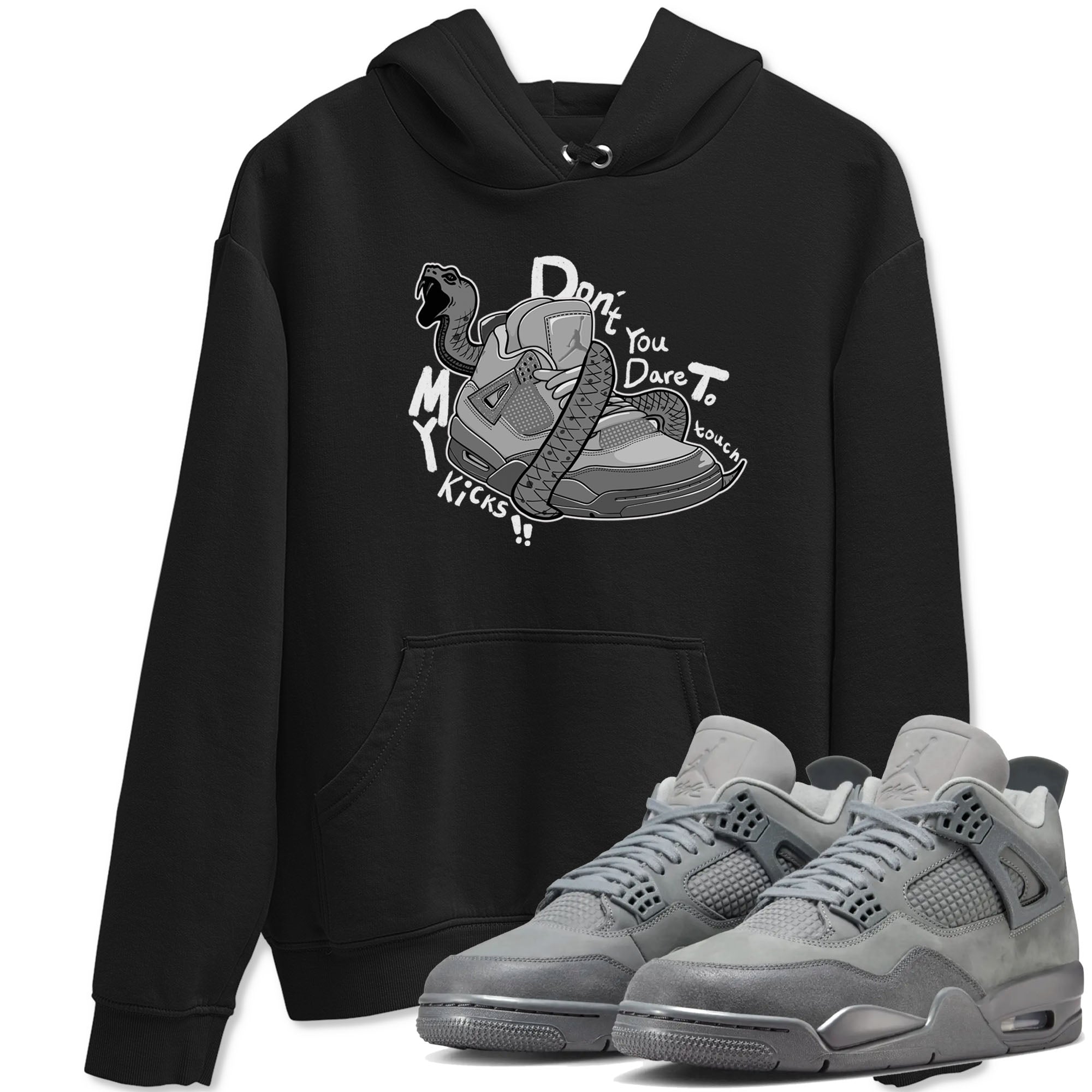 Don't Touch My Kicks snkmatch Tees - Air Jordan 4 Wet Cement