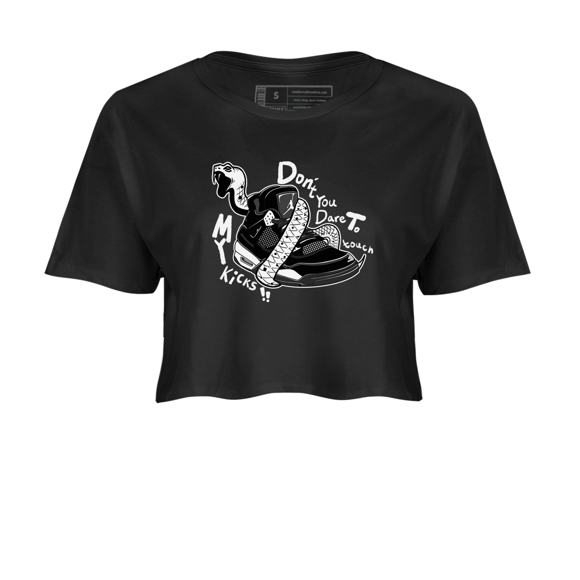 Don't Touch My Kicks snkmatch Women's Top - Air Jordan 4 White Thunder