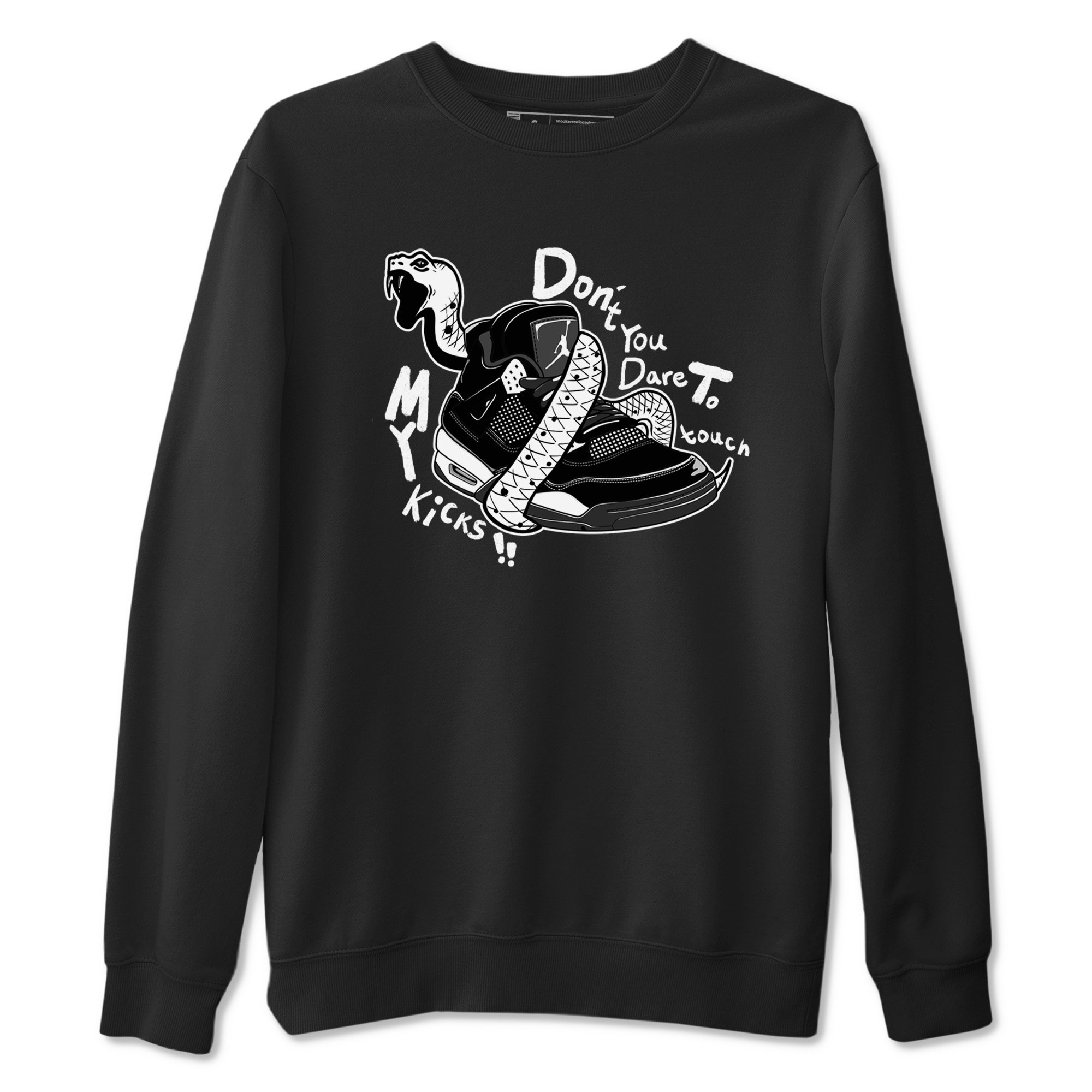 Don't Touch My Kicks snkmatch Tees - Air Jordan 4 White Thunder