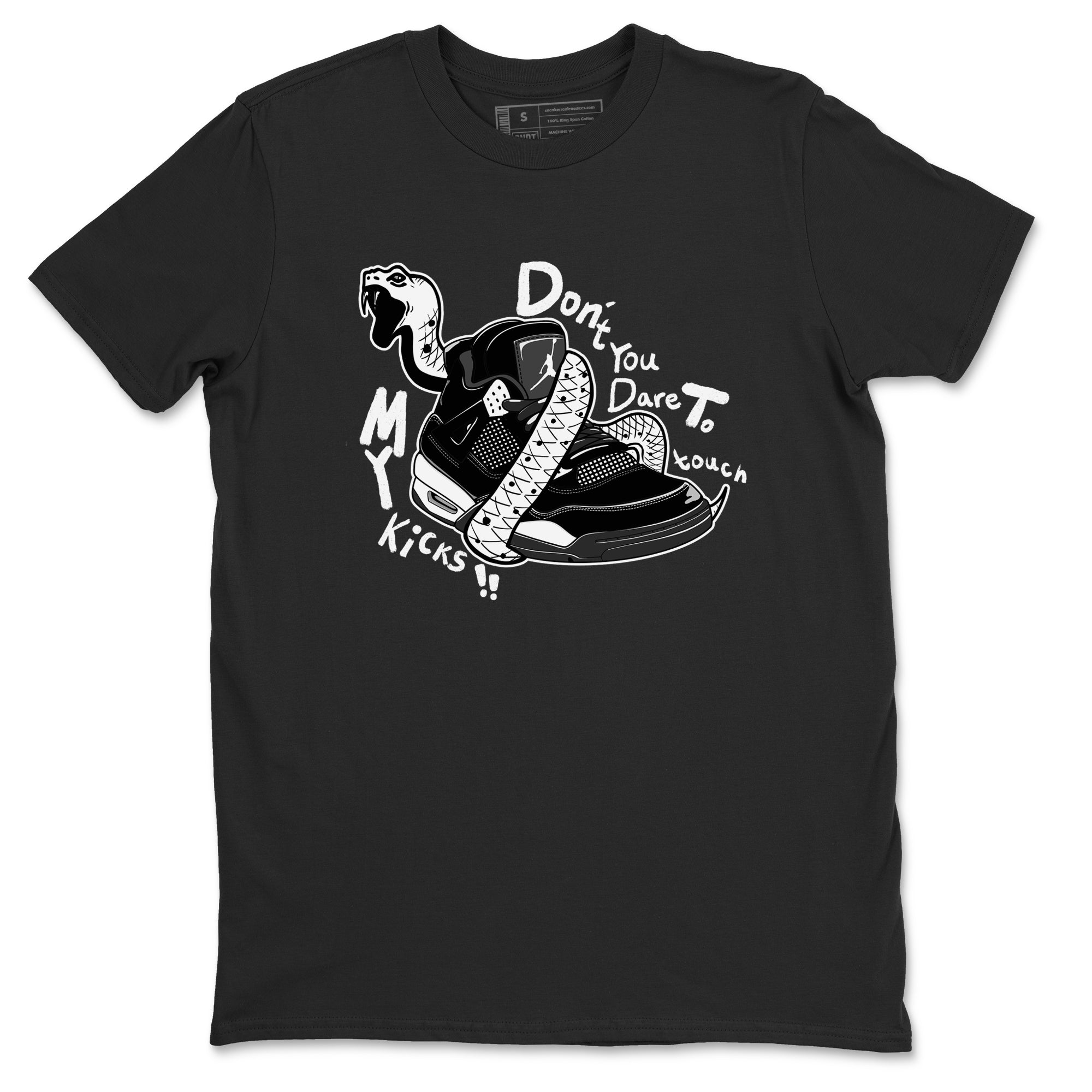 Don't Touch My Kicks snkmatch Tees - Air Jordan 4 White Thunder