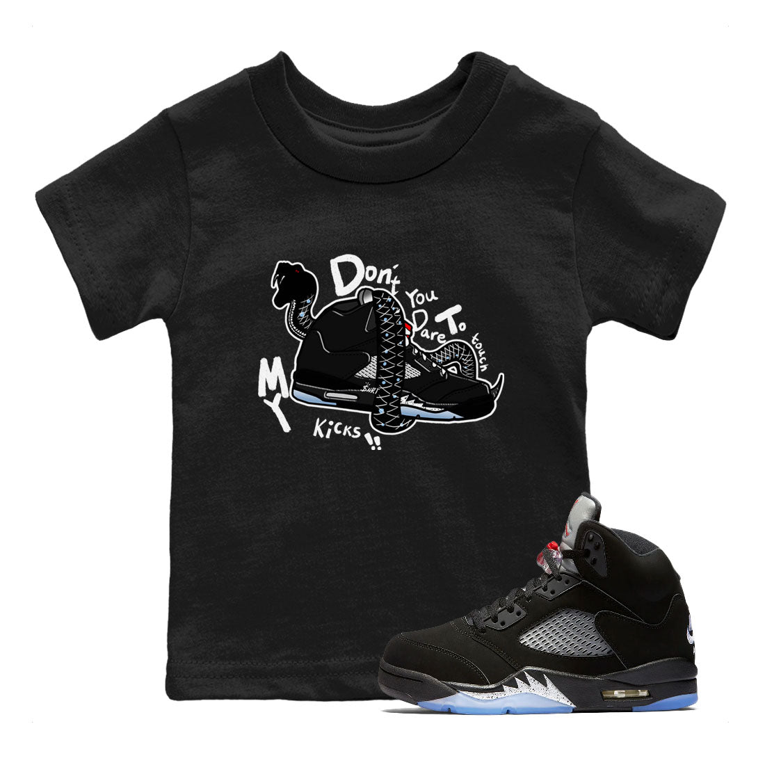 Don't Touch My Kicks snkmatch Tees Kids - Air Jordan 5 Reimagined