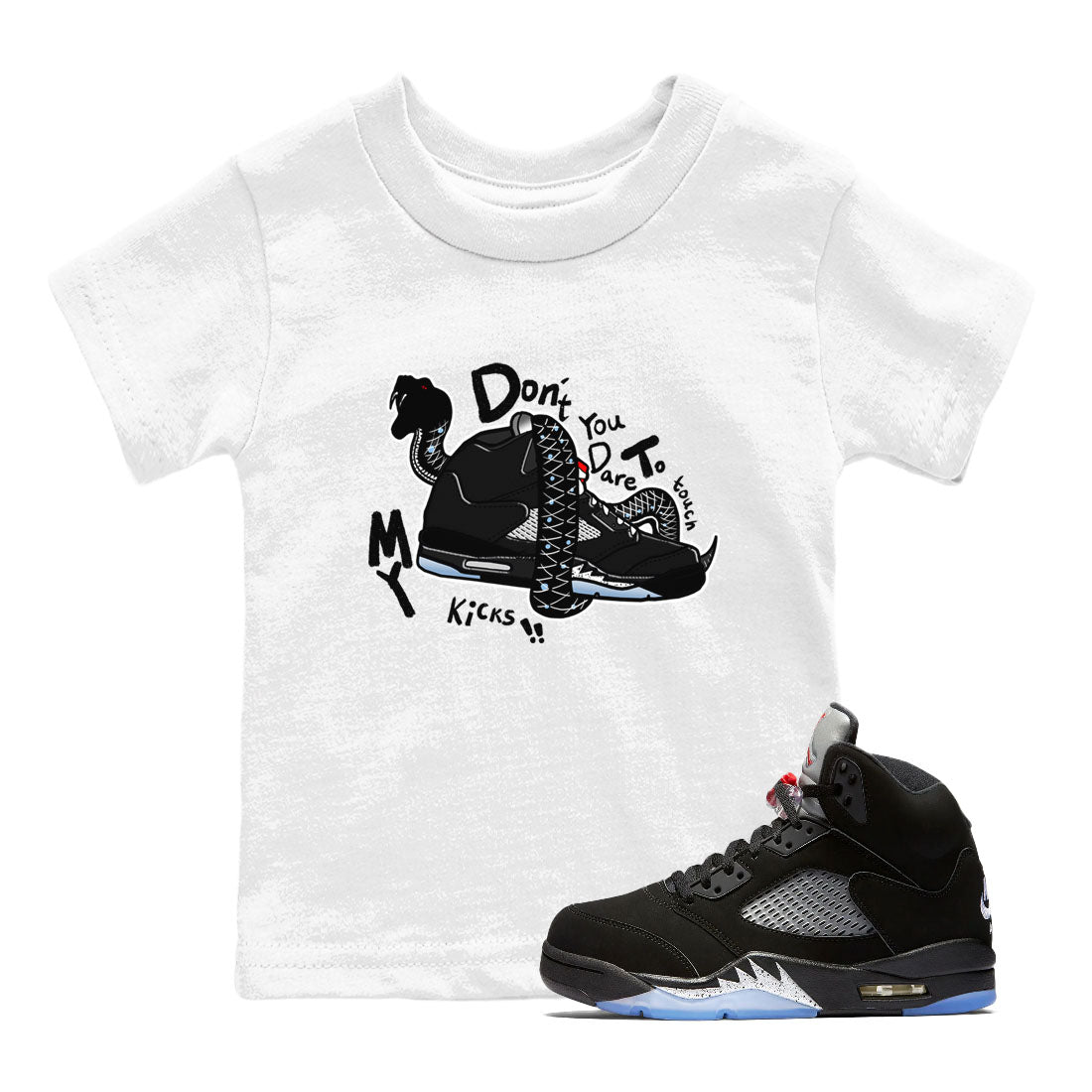 Don't Touch My Kicks snkmatch Tees Kids - Air Jordan 5 Reimagined