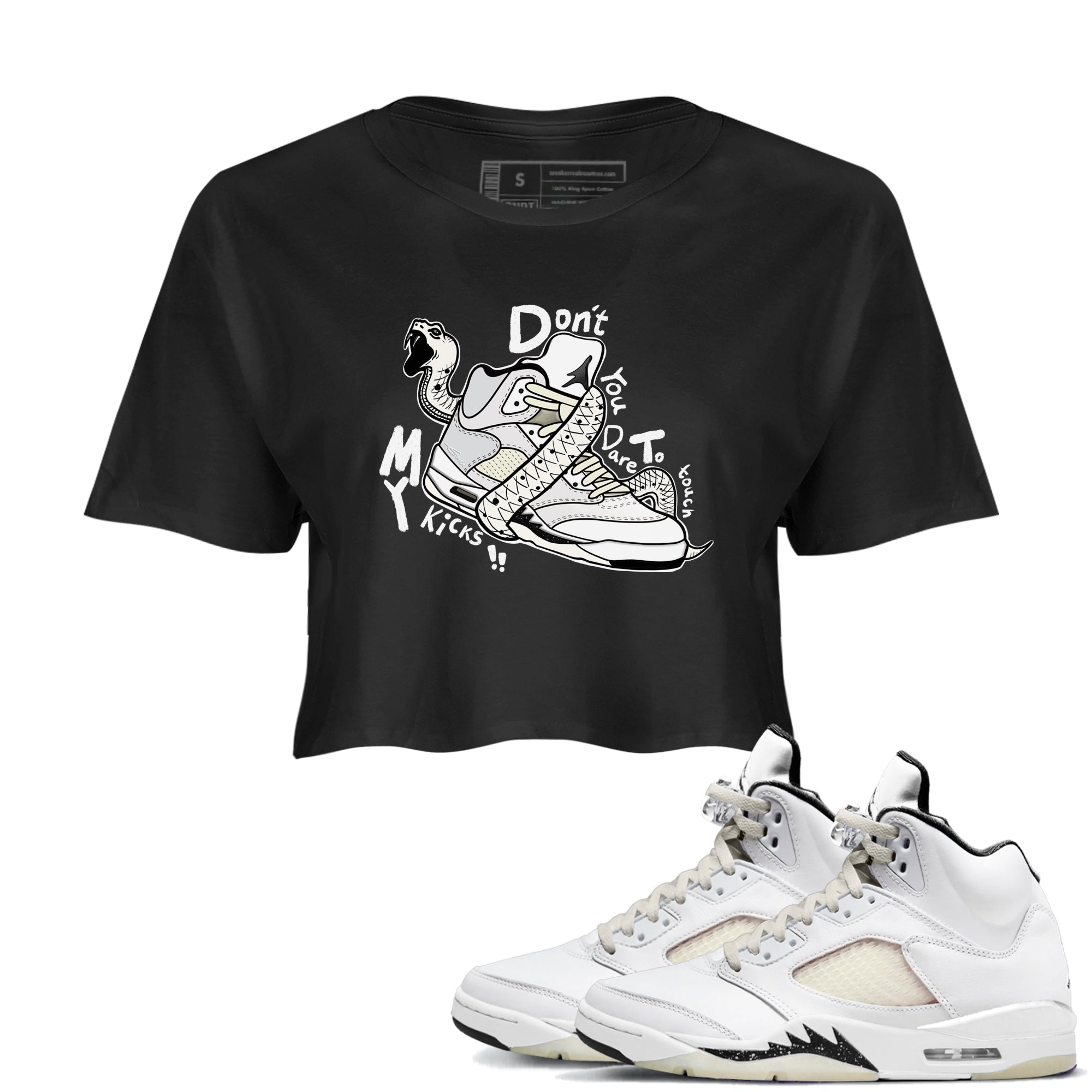 Don't Touch My Kicks snkmatch Women's Top - Air Jordan 5 Sail