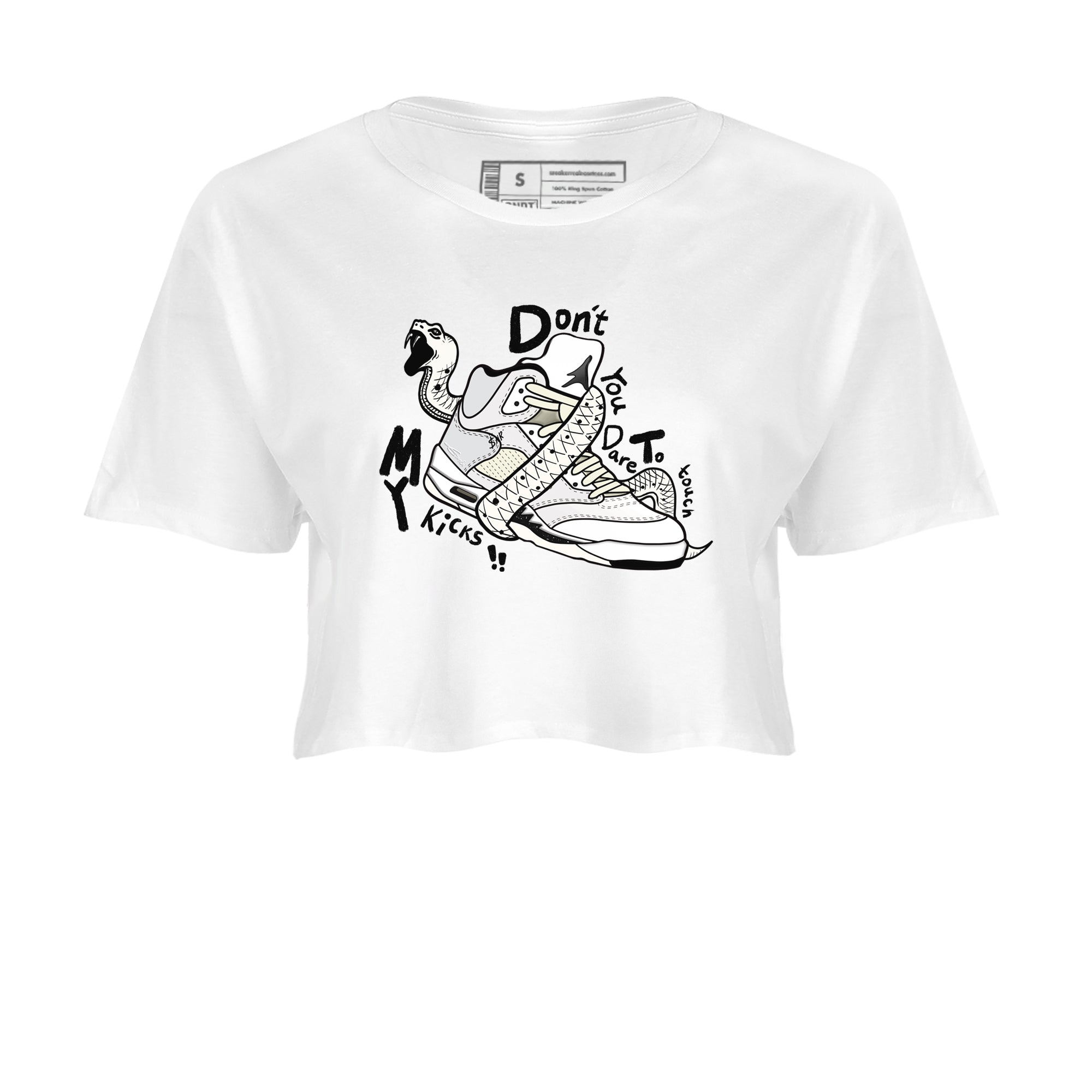 Don't Touch My Kicks snkmatch Women's Top - Air Jordan 5 Sail