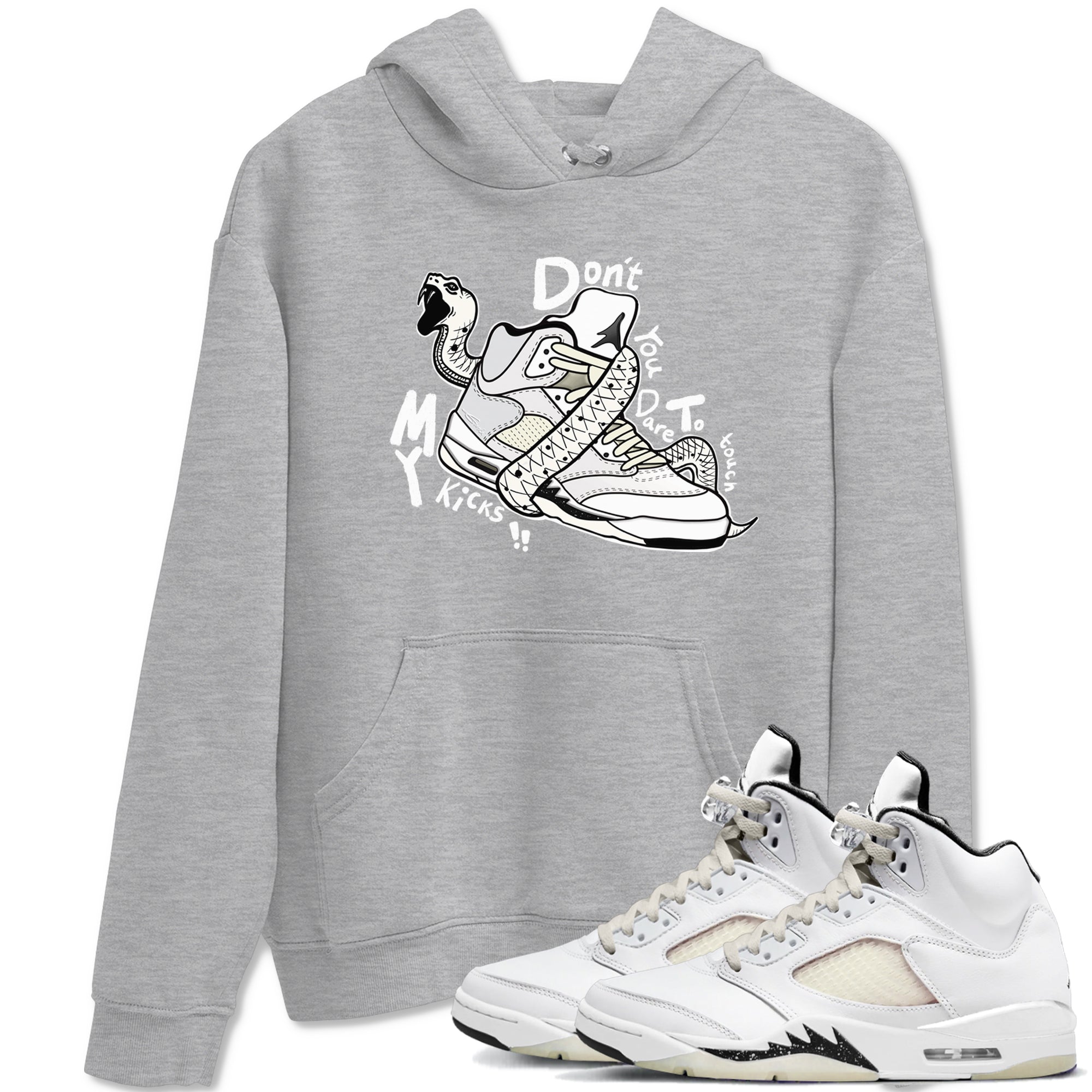Don't Touch My Kicks snkmatch Tees - Air Jordan 5 Sail