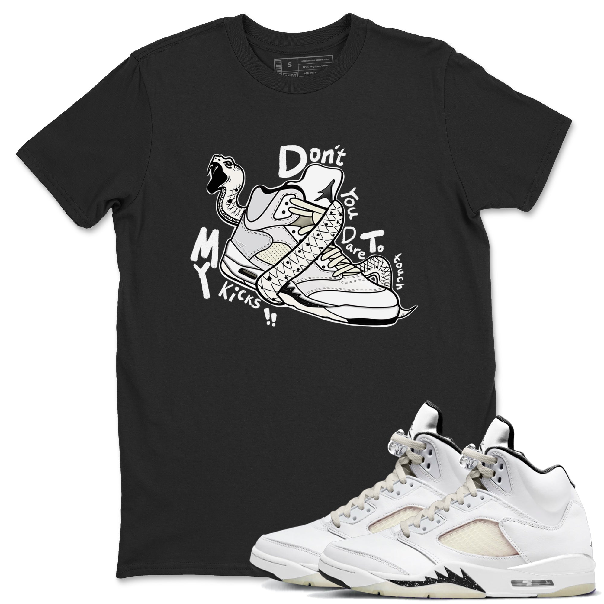 Don't Touch My Kicks snkmatch Tees - Air Jordan 5 Sail