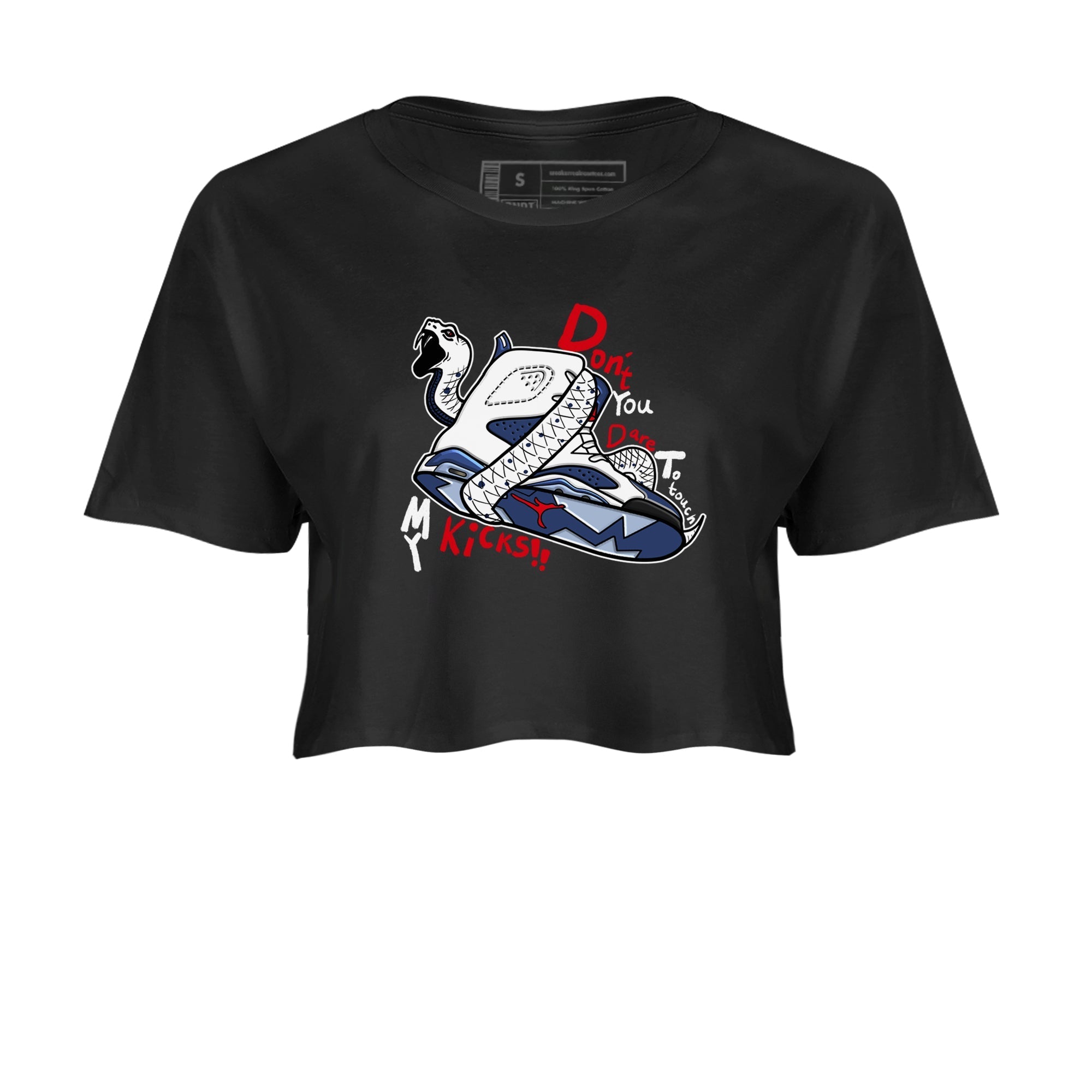 Don't Touch My Kicks snkmatch Women's Top - Air Jordan 6 White And Midnight Navy