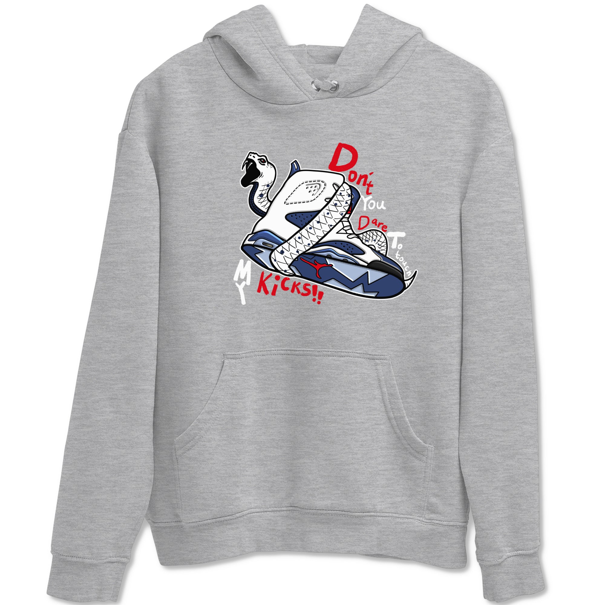 Don't Touch My Kicks snkmatch Tees - Air Jordan 6 White And Midnight Navy