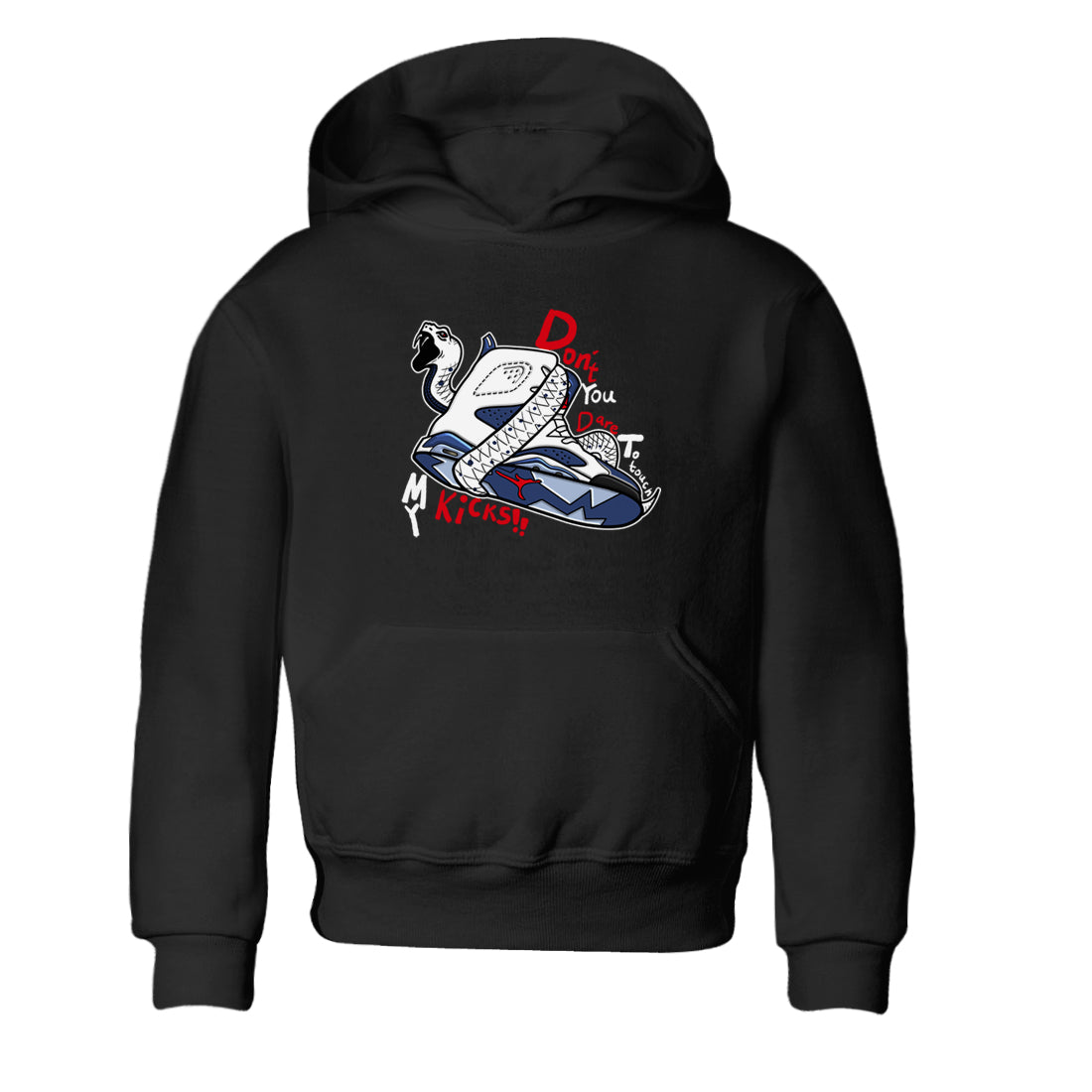 Don't Touch My Kicks snkmatch Tees Kids - Air Jordan 6 White And Midnight Navy