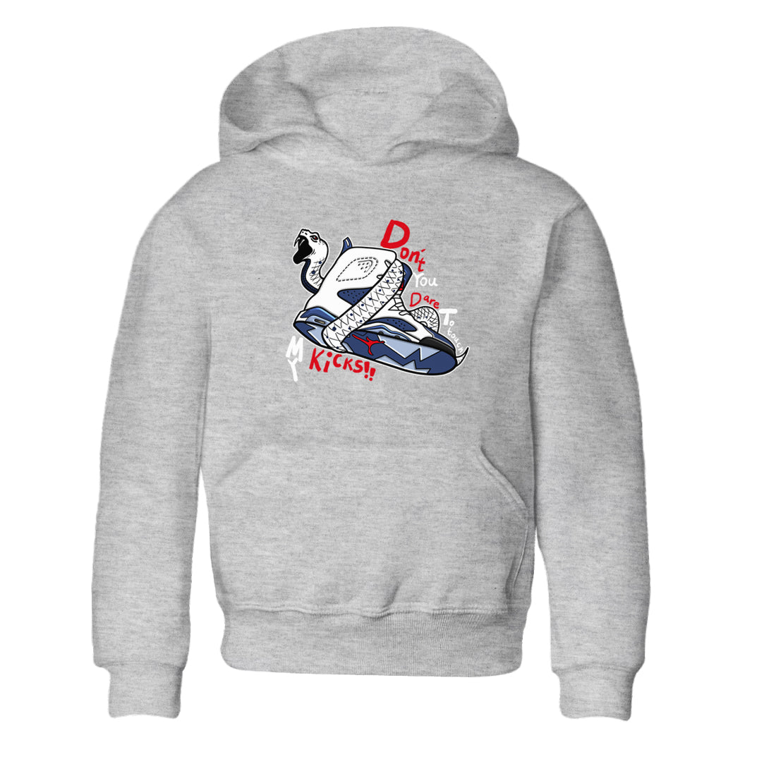 Don't Touch My Kicks snkmatch Tees Kids - Air Jordan 6 White And Midnight Navy