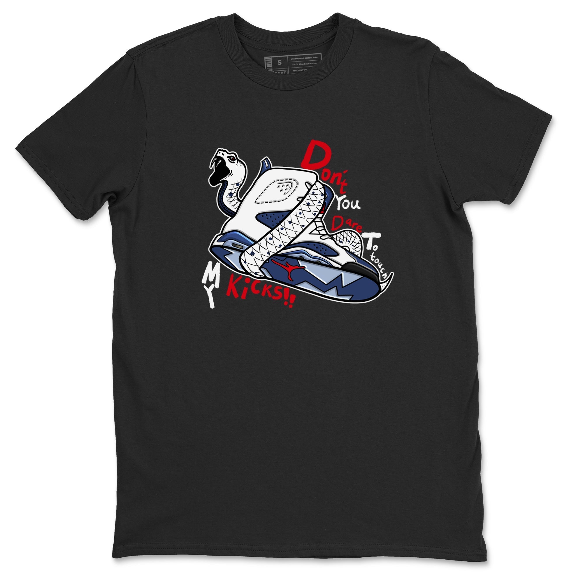 Don't Touch My Kicks snkmatch Tees - Air Jordan 6 White And Midnight Navy