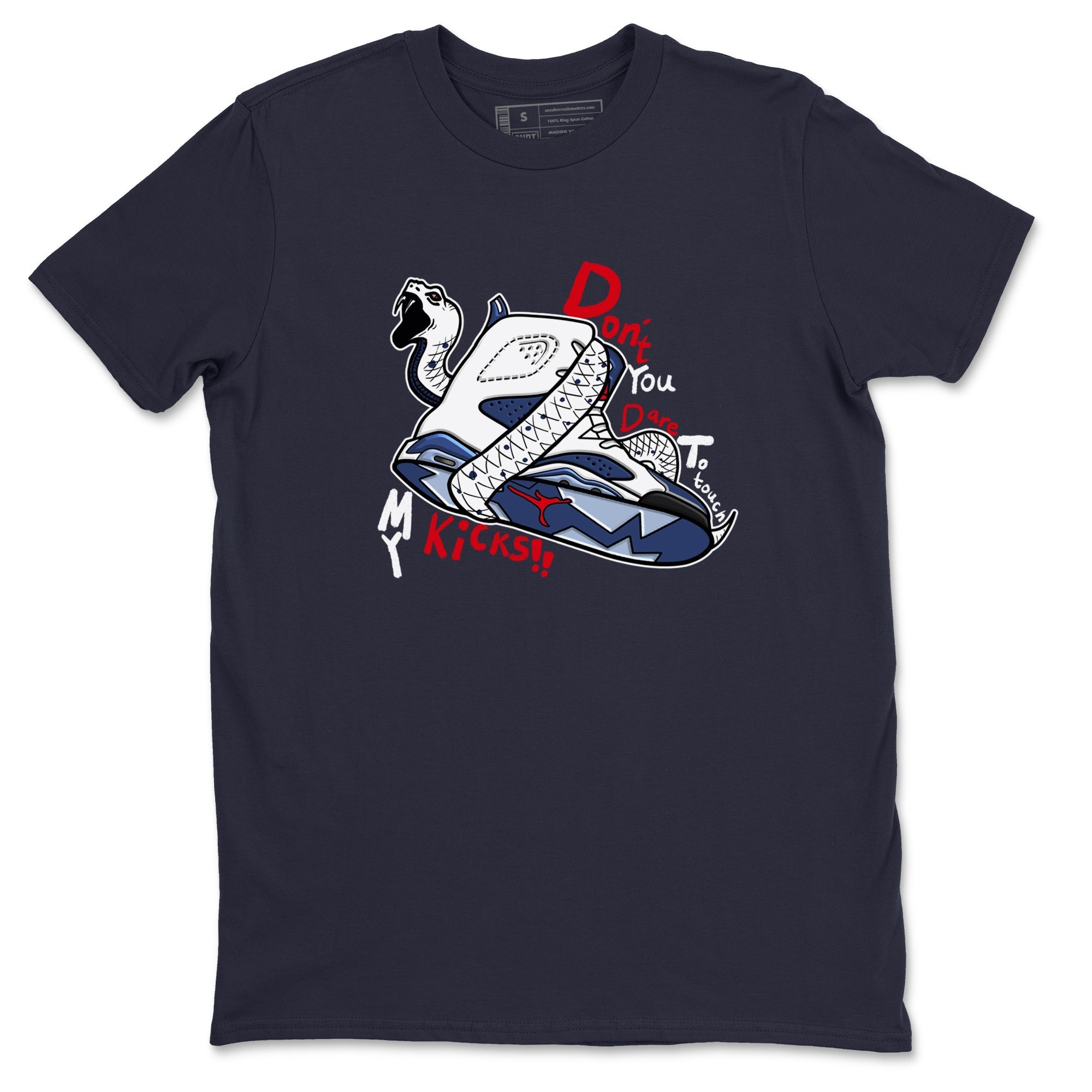 Don't Touch My Kicks snkmatch Tees - Air Jordan 6 White And Midnight Navy