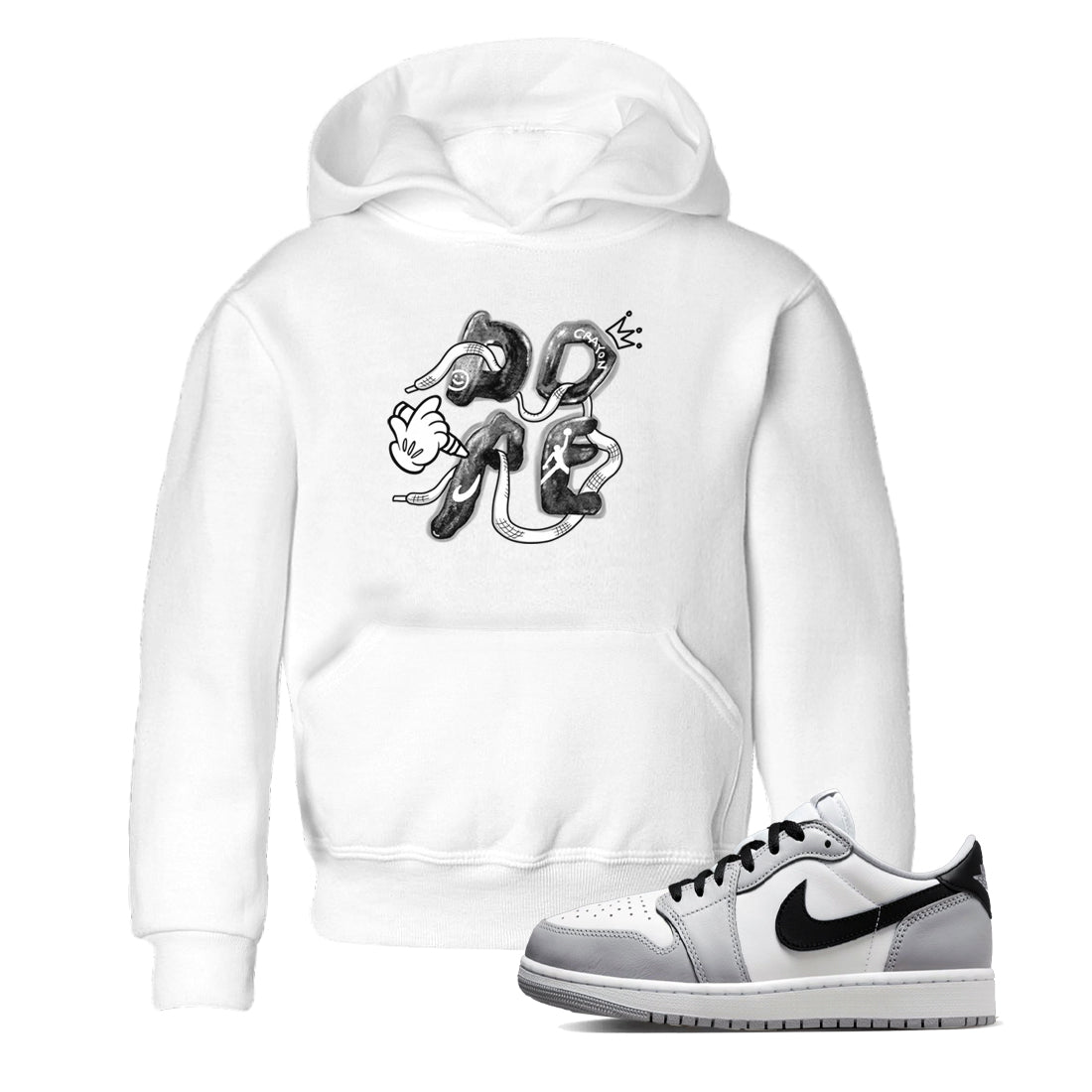 Dope snkmatch Tees Kids - Air Jordan 1 Wolf Grey