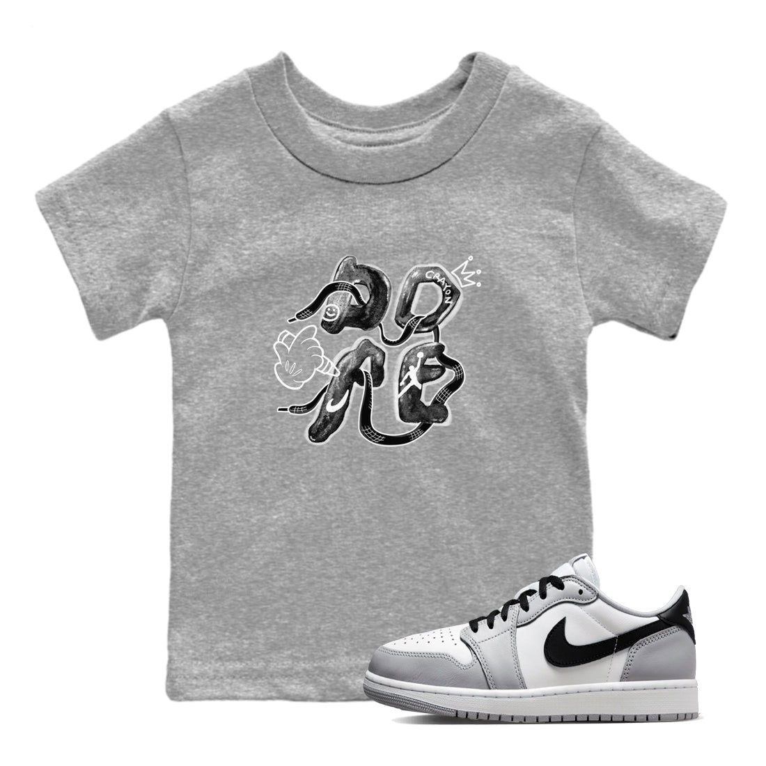 Dope snkmatch Tees Kids - Air Jordan 1 Wolf Grey