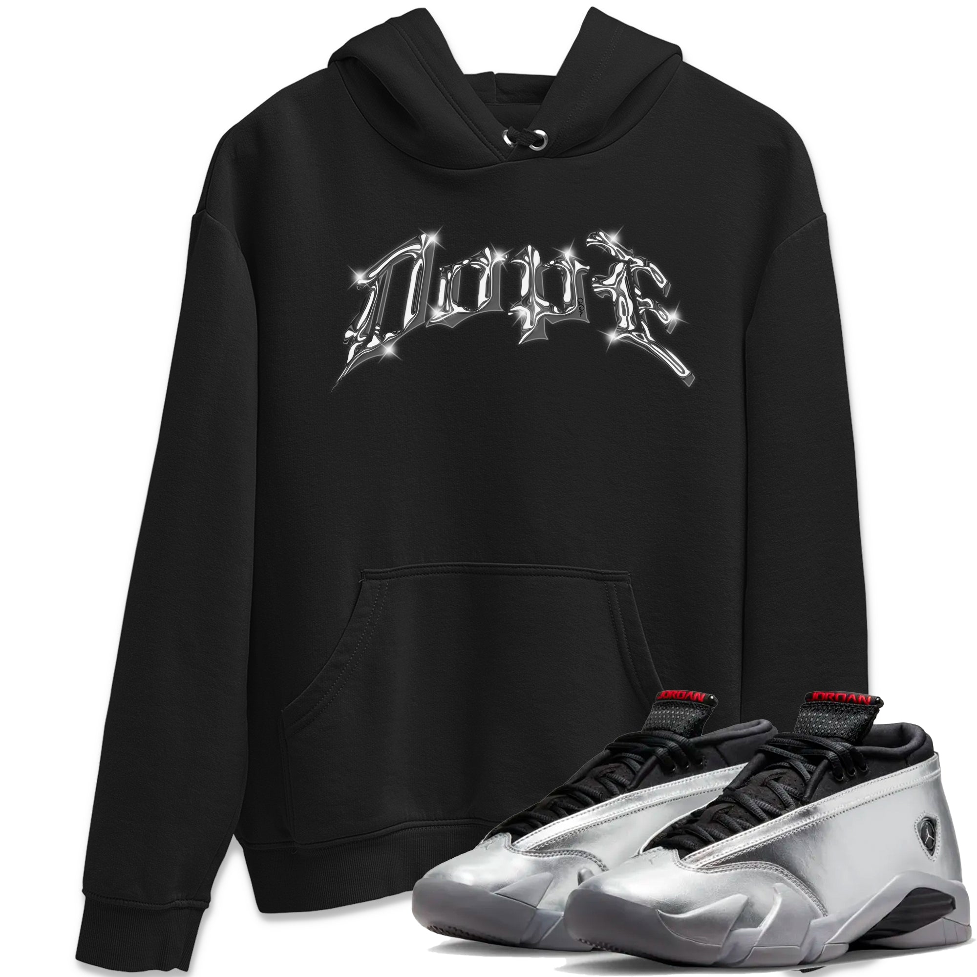 Dope Unisex Tops - Air Jordan 14 Metallic Silver