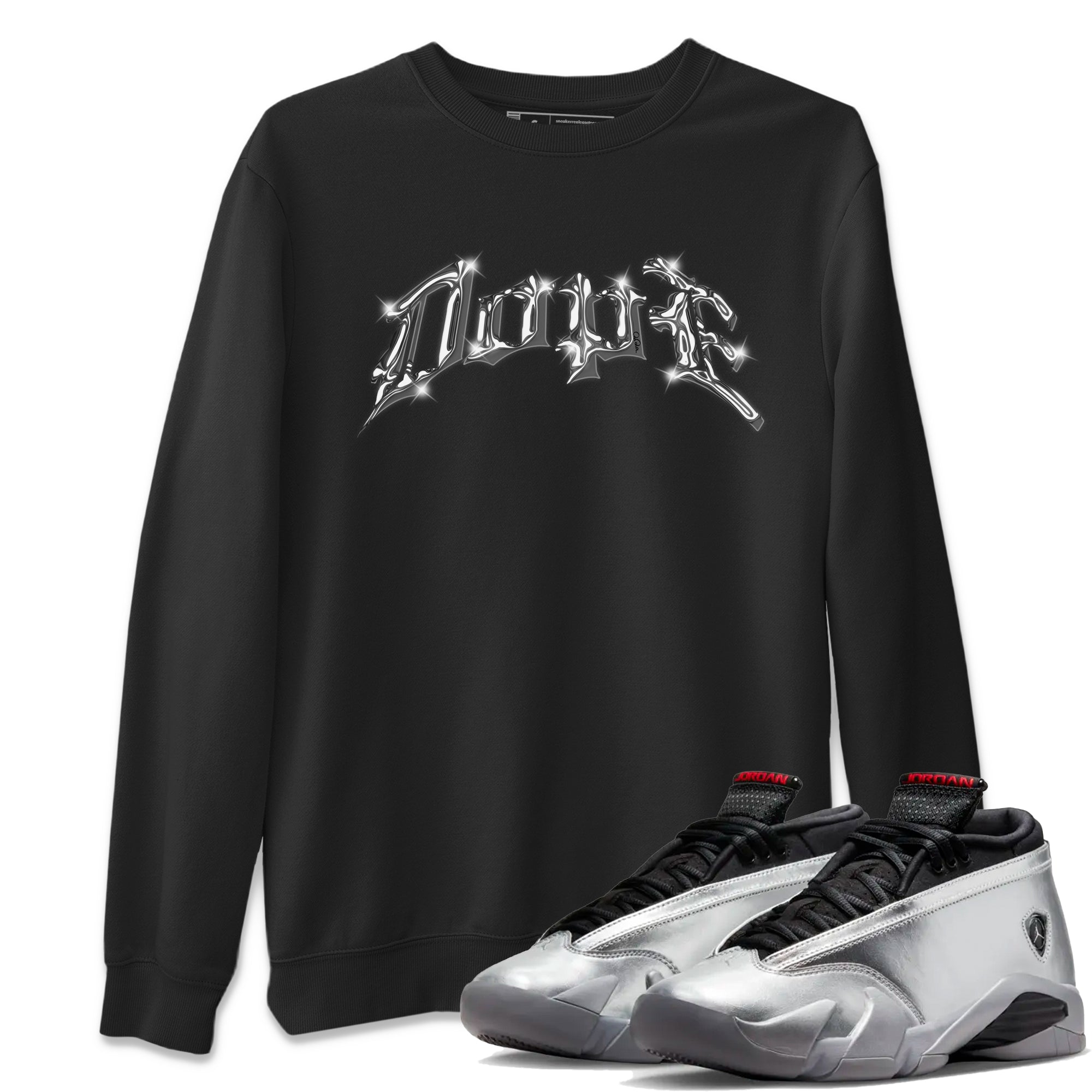 Dope Unisex Tops - Air Jordan 14 Metallic Silver