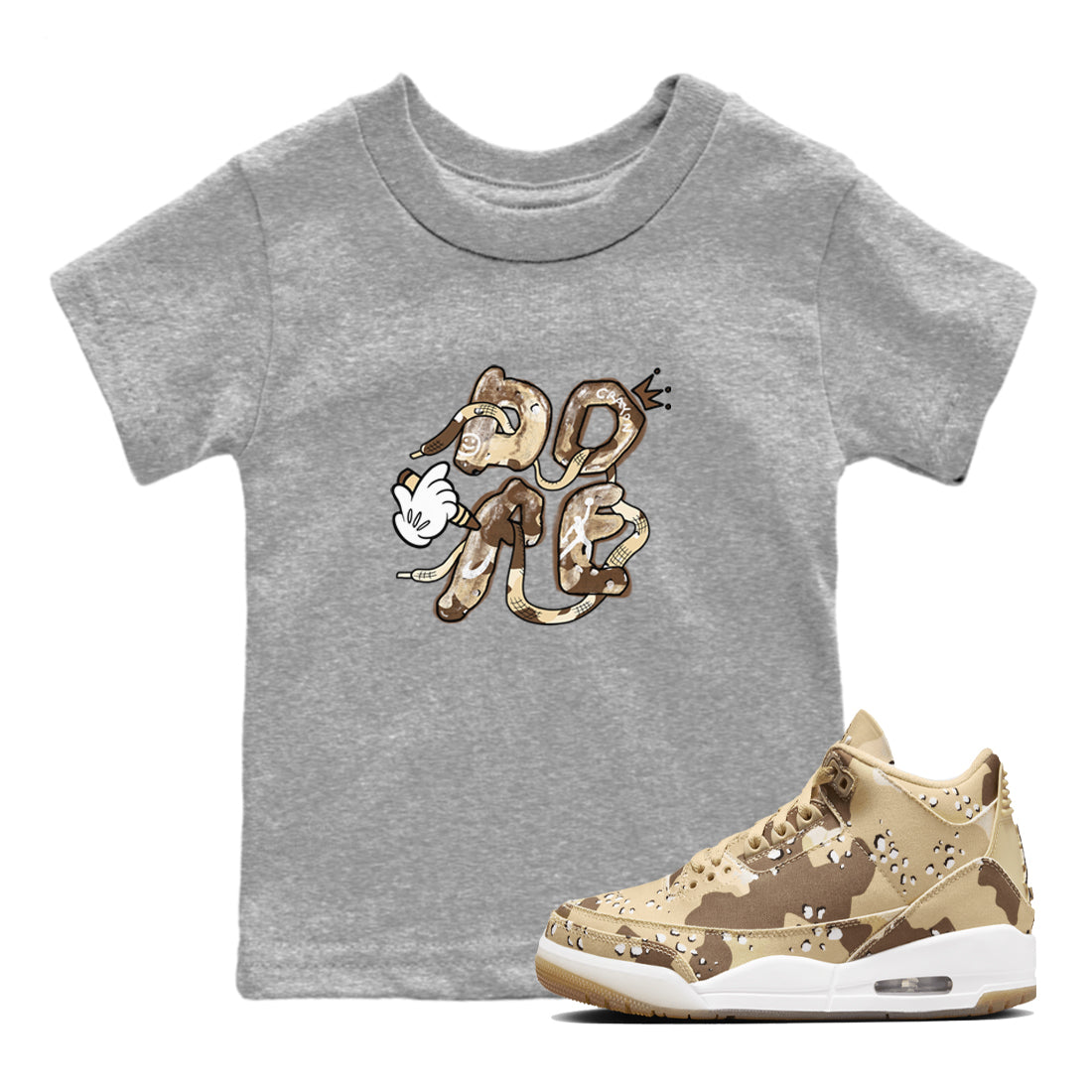 Dope snkmatch Tees Kids - Air Jordan 3 Desert Camo