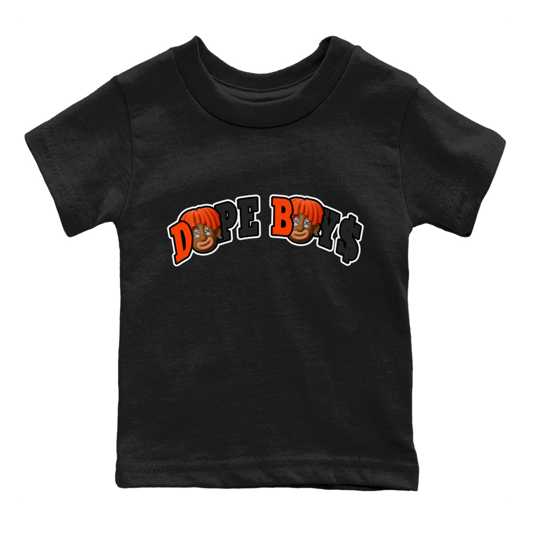Dope Boys Kids Tops - Air Jordan 12 Brilliant Orange
