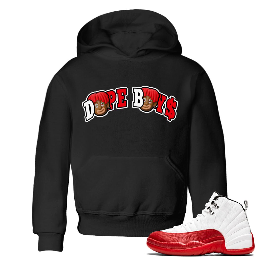 Dope Boys Kids Tops - Air Jordan 12 Cherry