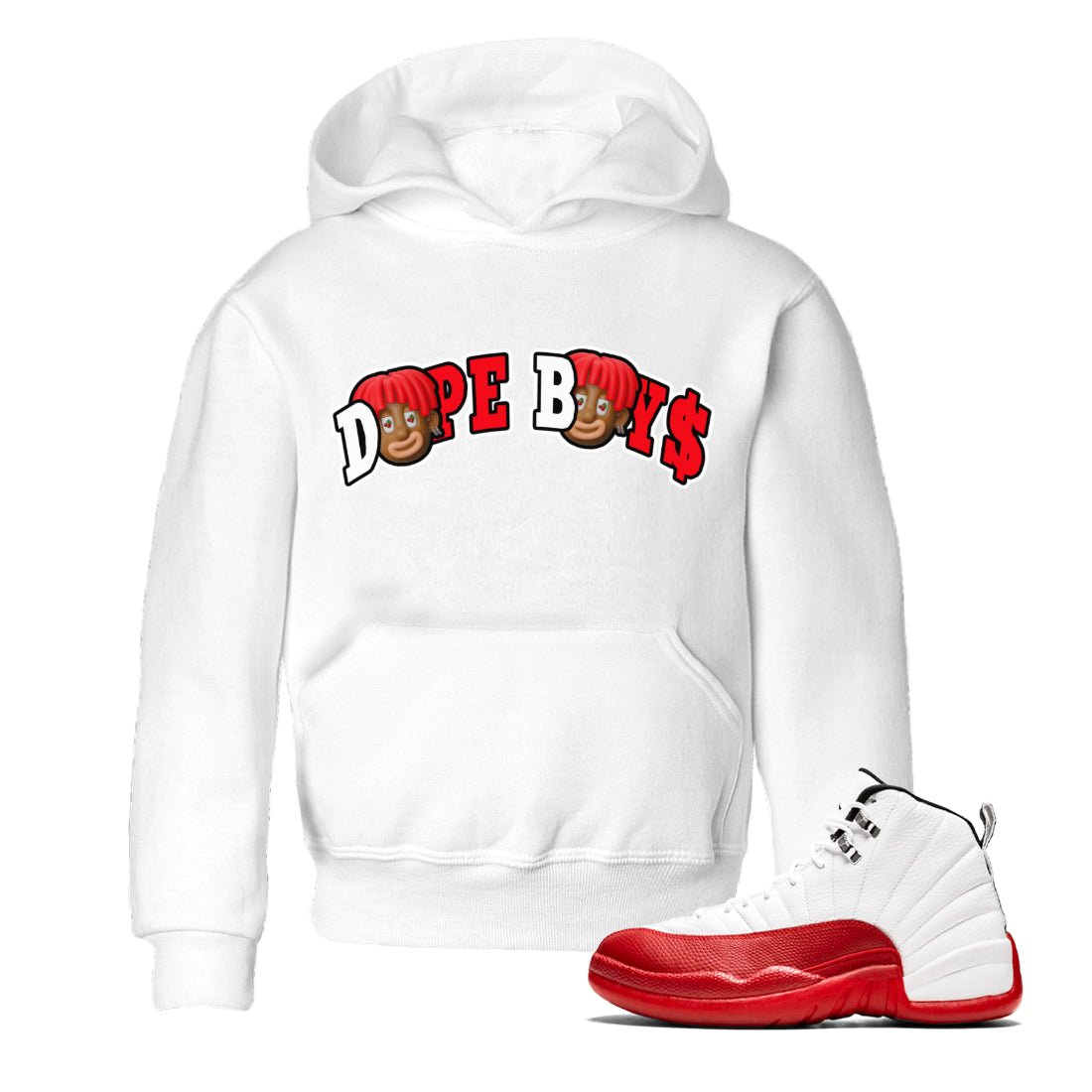 Dope Boys Kids Tops - Air Jordan 12 Cherry