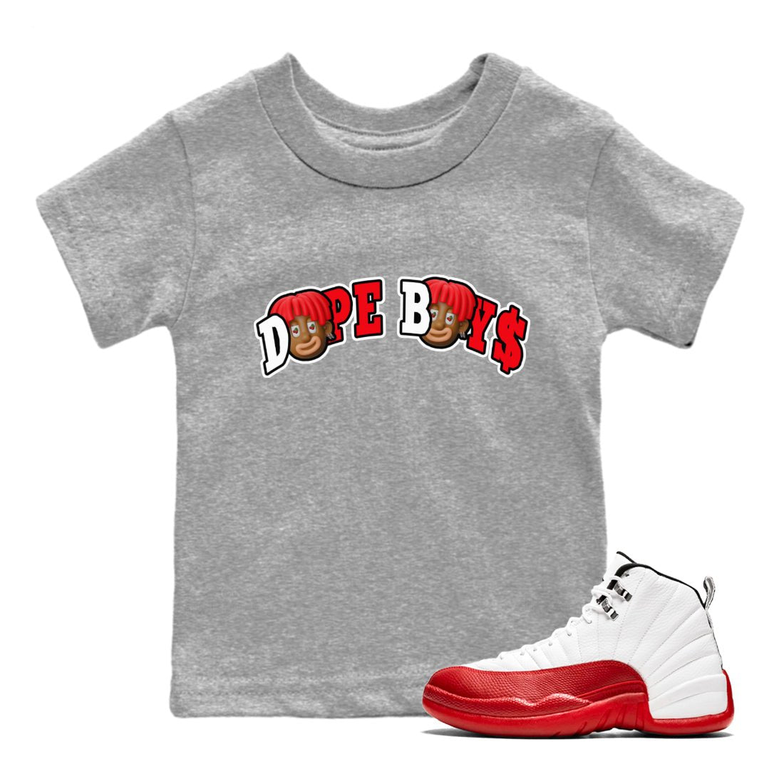 Dope Boys Kids Tops - Air Jordan 12 Cherry