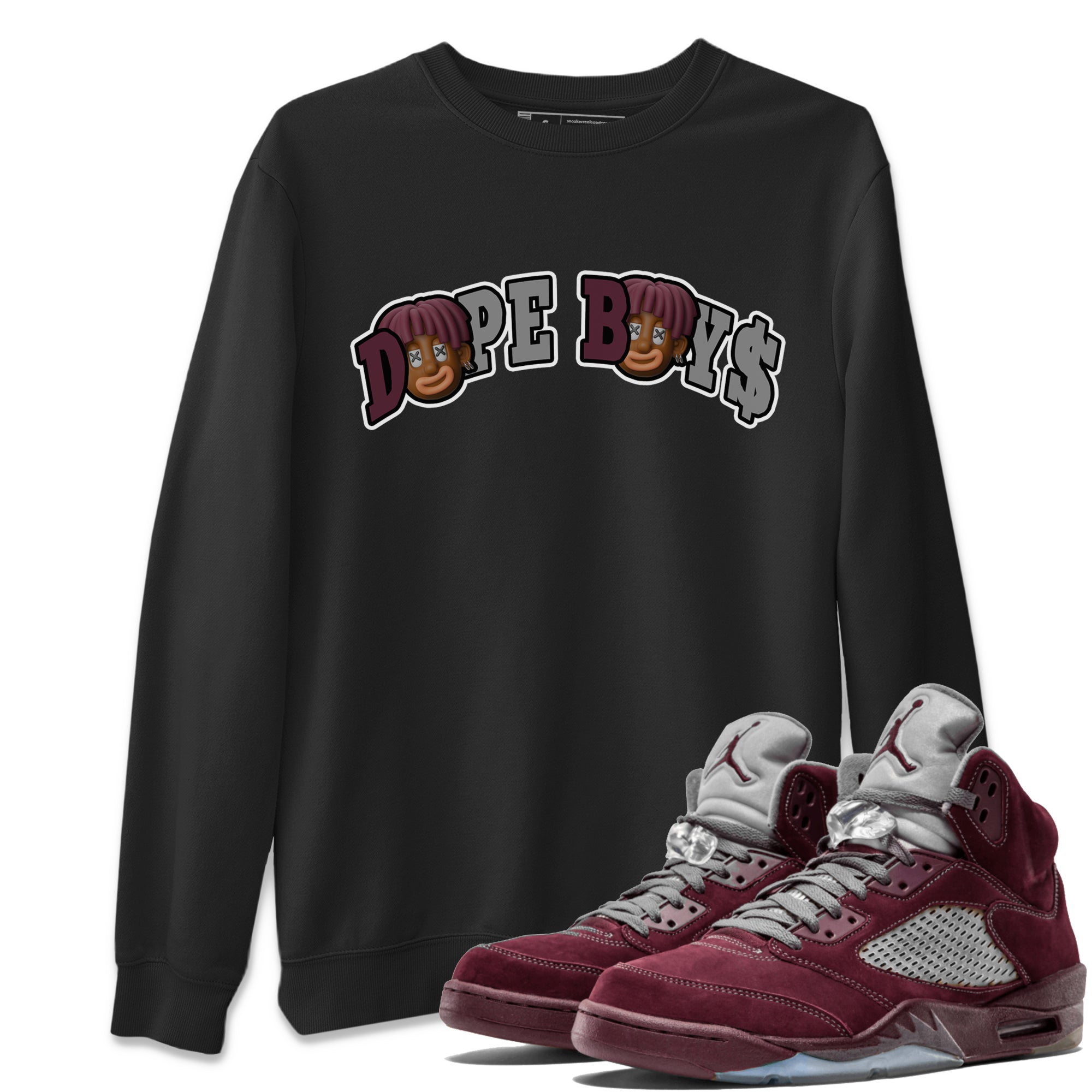 Dope Boys Unisex Tops - Air Jordan 5 Burgundy