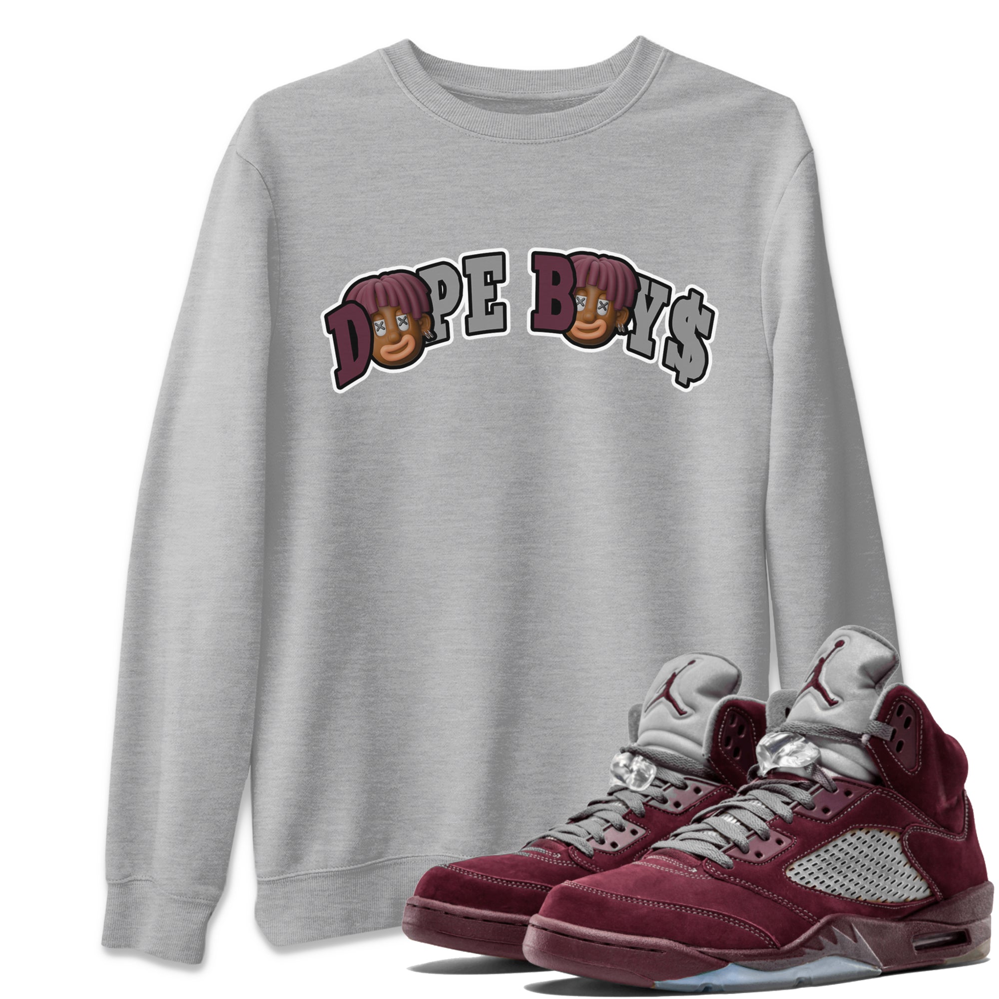 Dope Boys Unisex Tops - Air Jordan 5 Burgundy