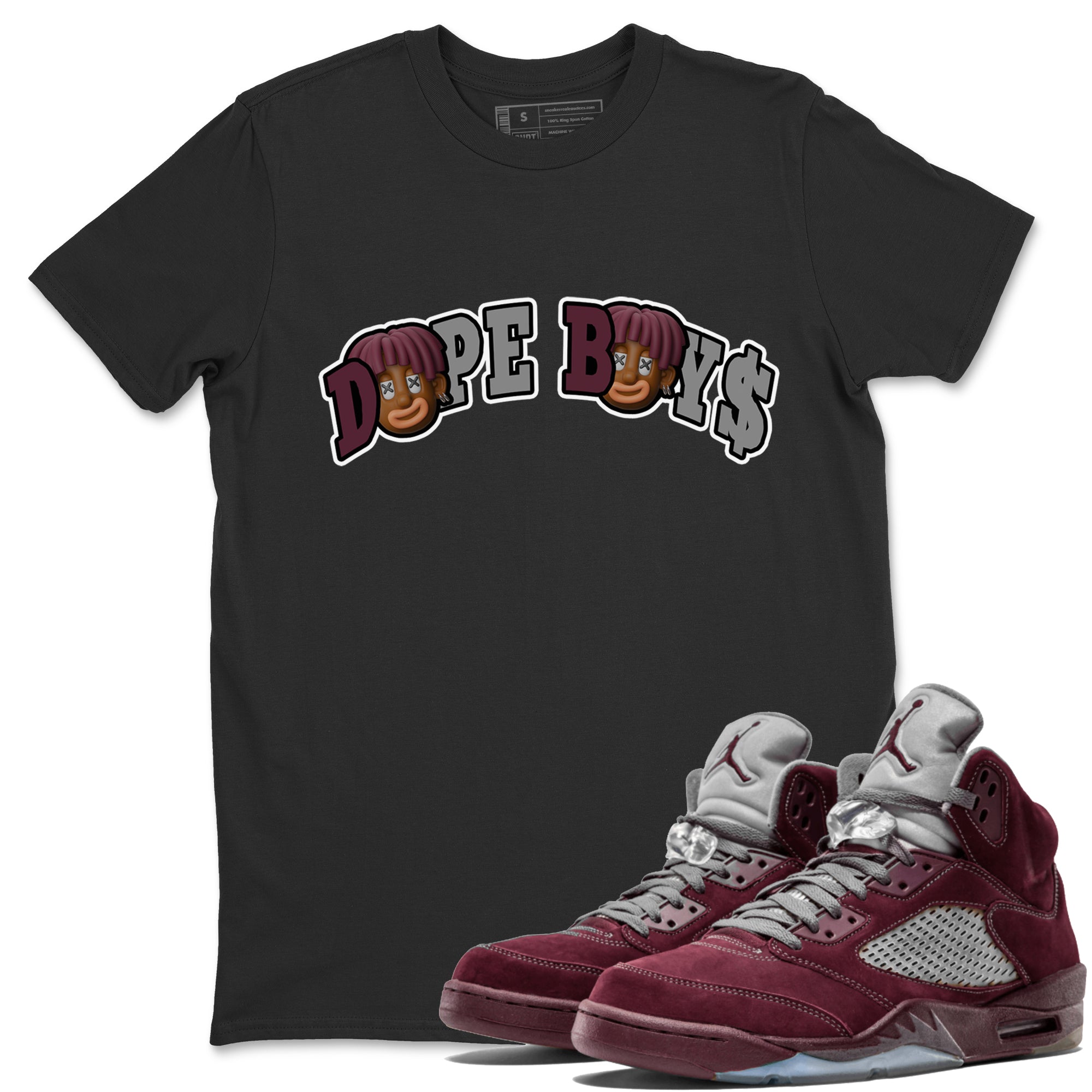 Dope Boys Unisex Tops - Air Jordan 5 Burgundy