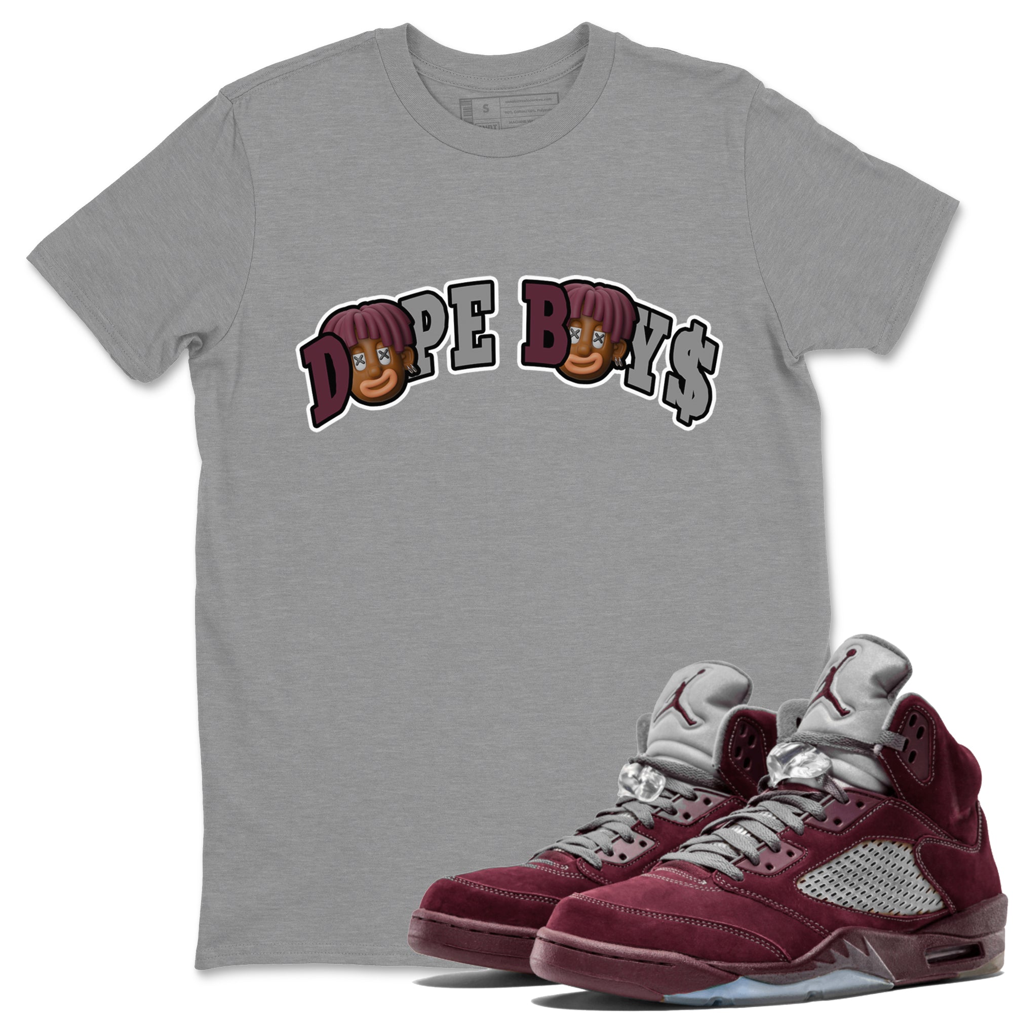 Dope Boys Unisex Tops - Air Jordan 5 Burgundy