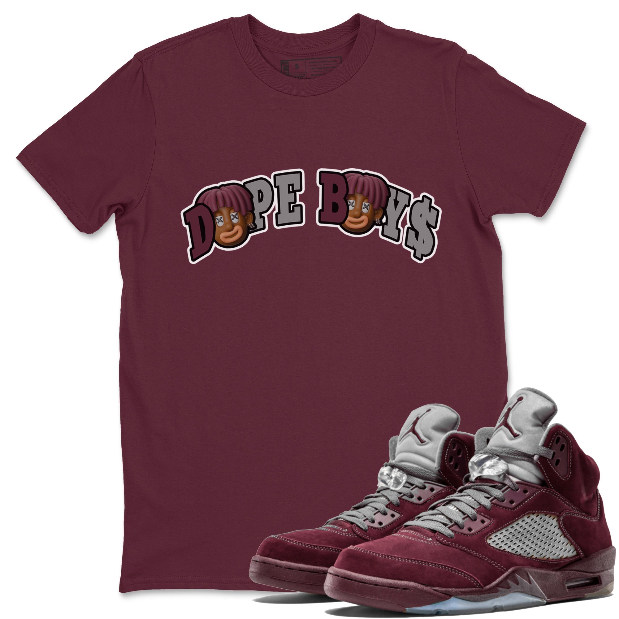Dope Boys Unisex Tops - Air Jordan 5 Burgundy