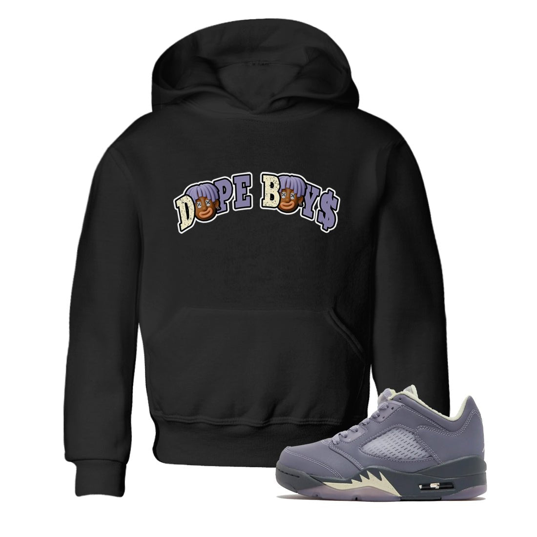 Dope Boys Kids Tops - Air Jordan 5 Indigo Haze