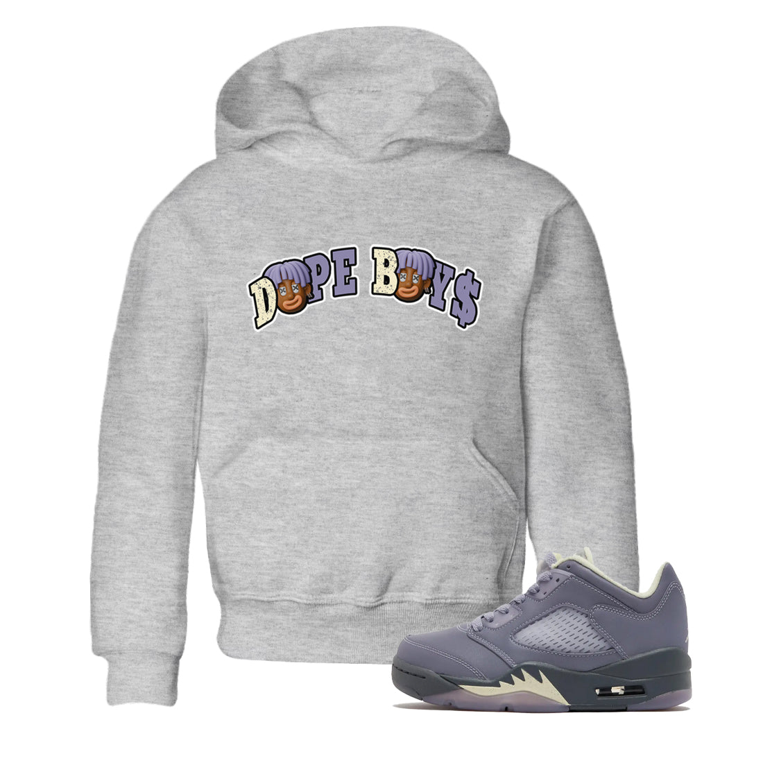Dope Boys Kids Tops - Air Jordan 5 Indigo Haze