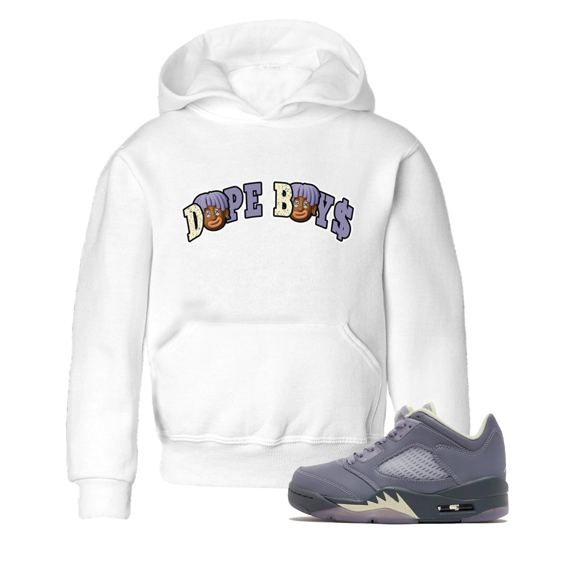 Dope Boys Kids Tops - Air Jordan 5 Indigo Haze