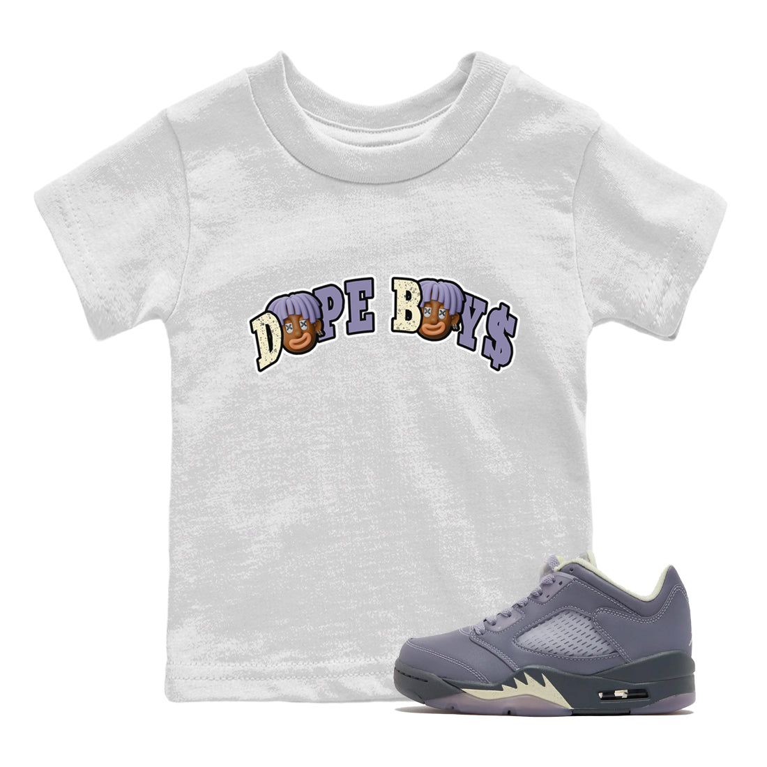 Dope Boys Kids Tops - Air Jordan 5 Indigo Haze