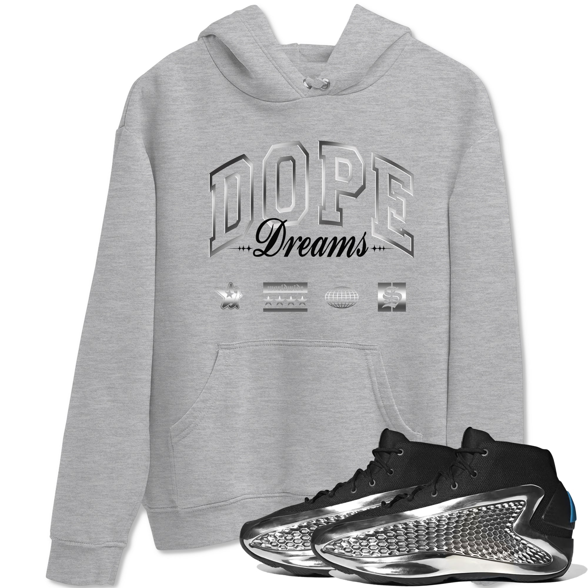Dope Dreams snkmatch Tees - AE 1 Silver Metallic