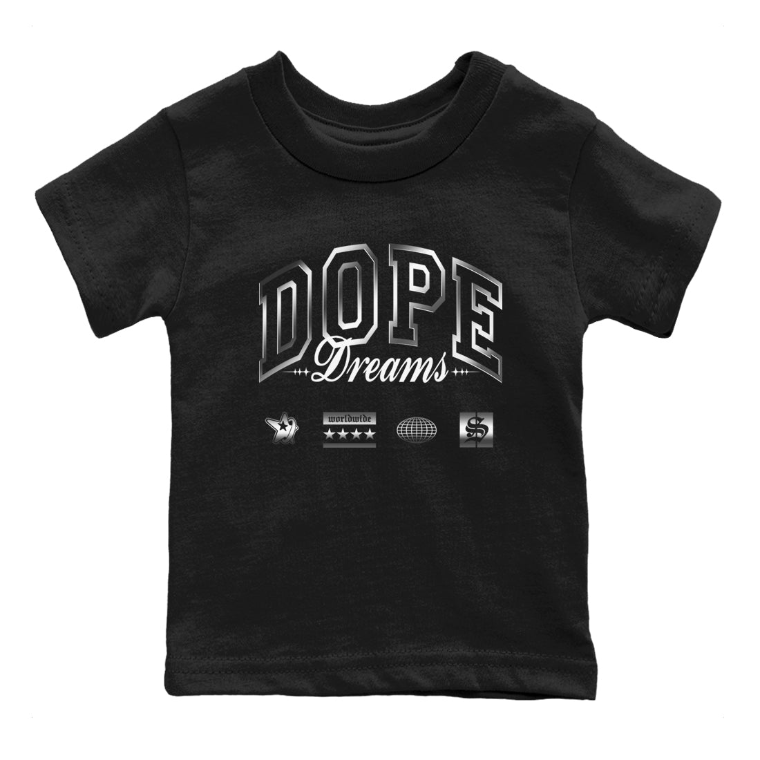 Dope Dreams snkmatch Tees Kids - AE 1 Silver Metallic