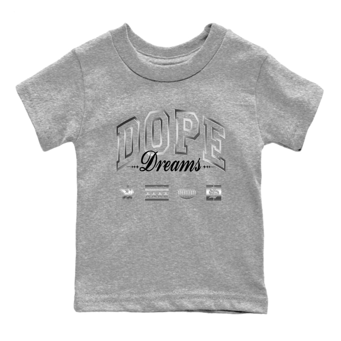 Dope Dreams snkmatch Tees Kids - AE 1 Silver Metallic
